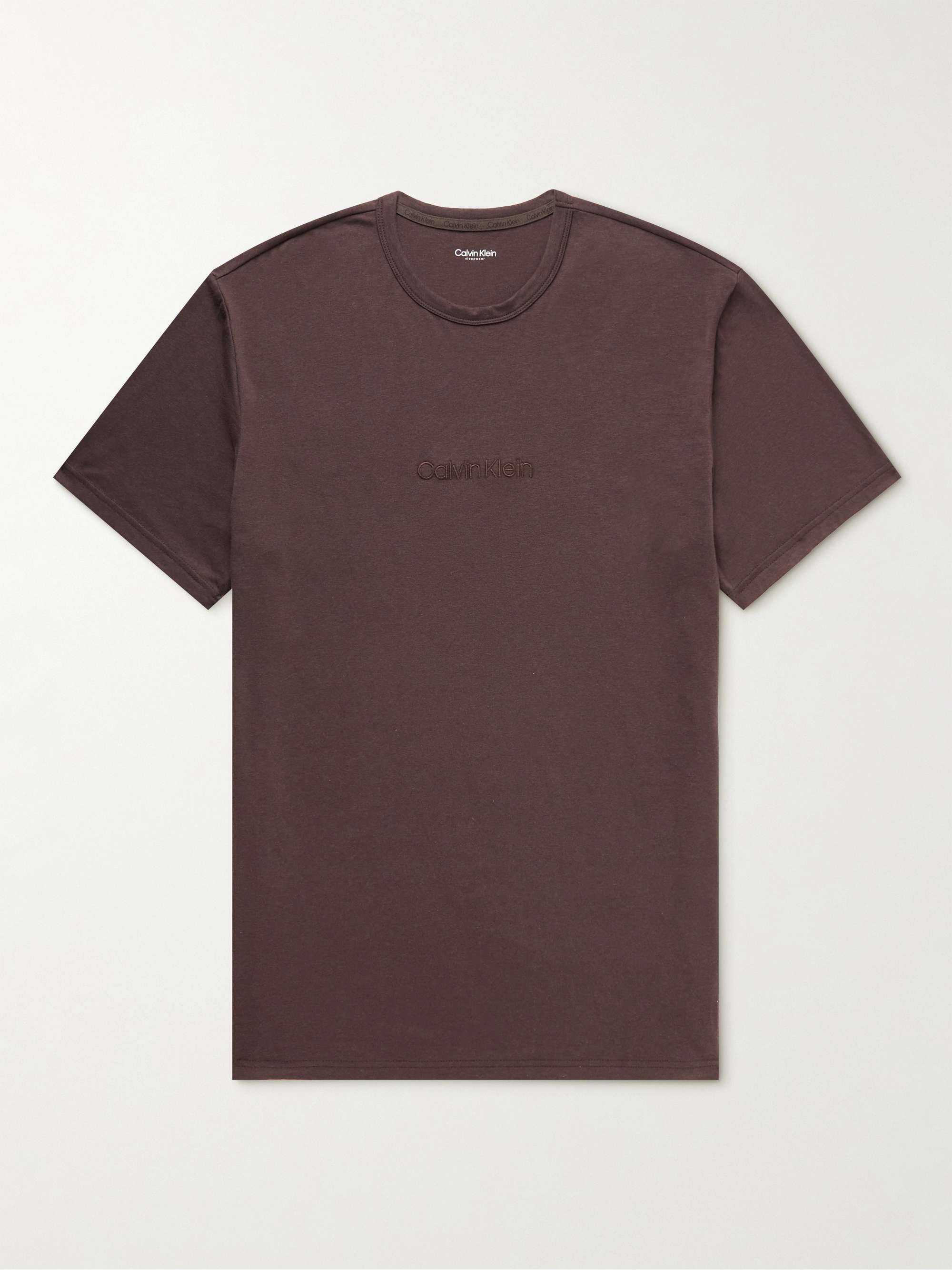 CALVIN KLEIN UNDERWEAR Logo-Embroidered Cotton-Blend Jersey T-Shirt for Men  | MR PORTER