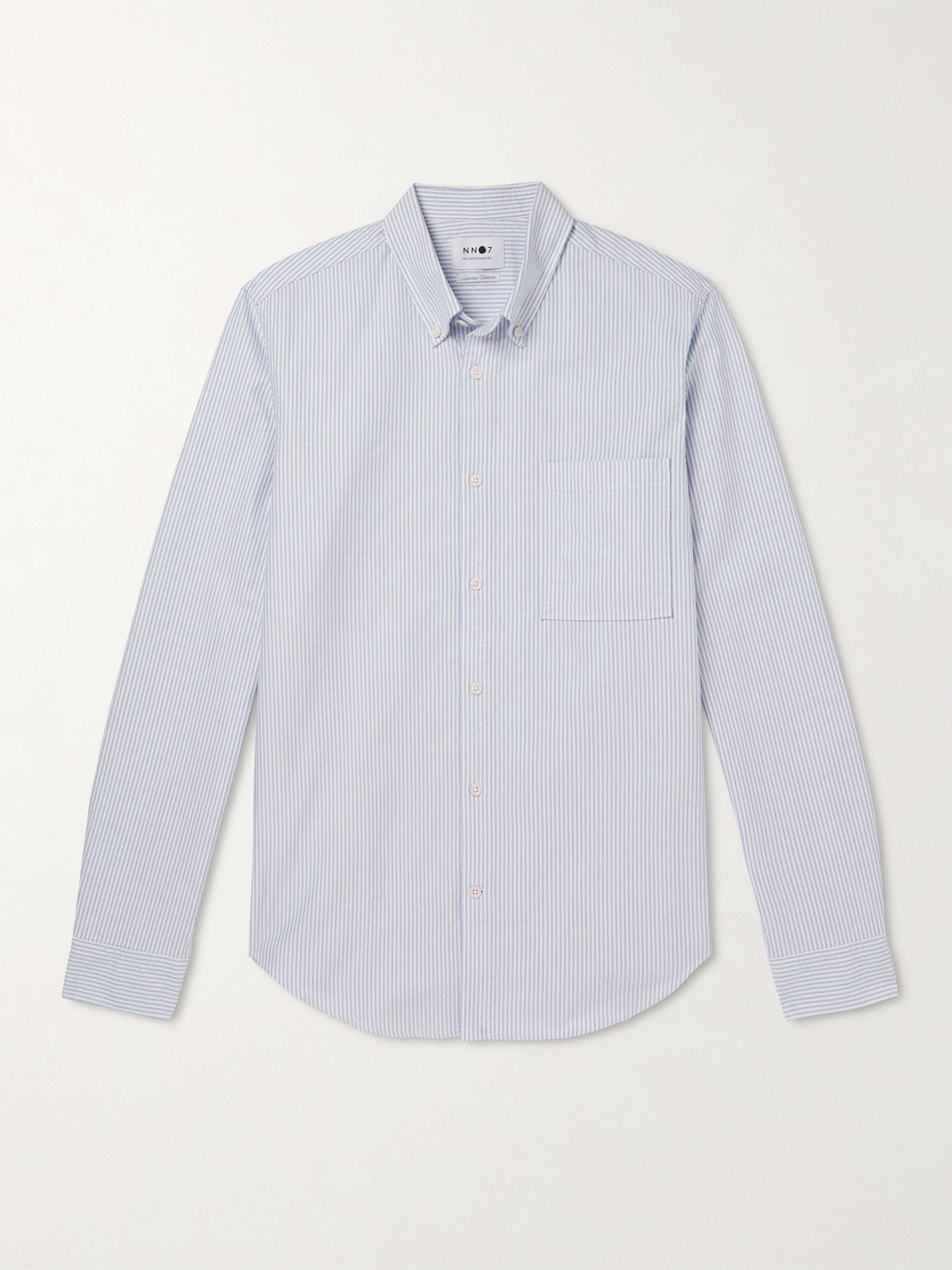 NN07 Arne Button-Down Collar Striped Cotton Oxford Shirt for Men | MR PORTER