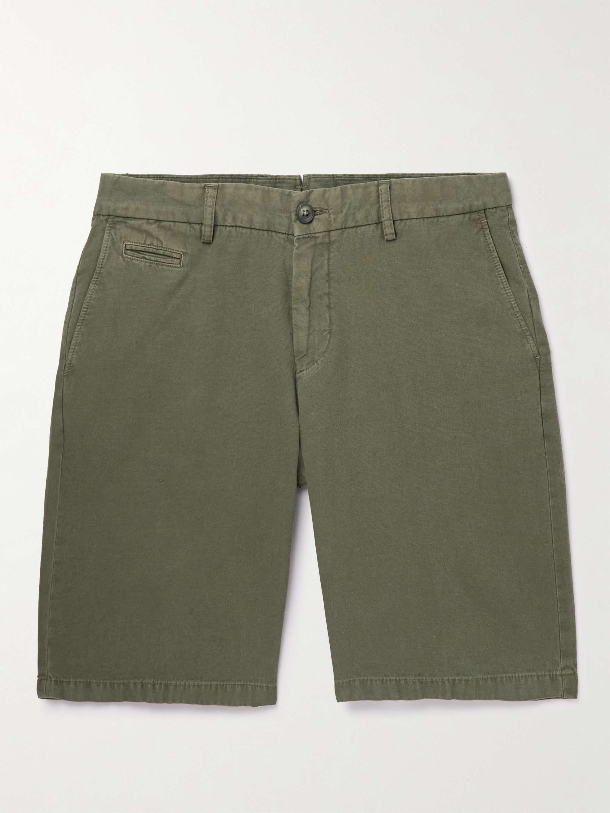 ALTEA Straight-Leg Cotton, Linen and Lyocell-Blend Bermuda Shorts for Men |  MR PORTER