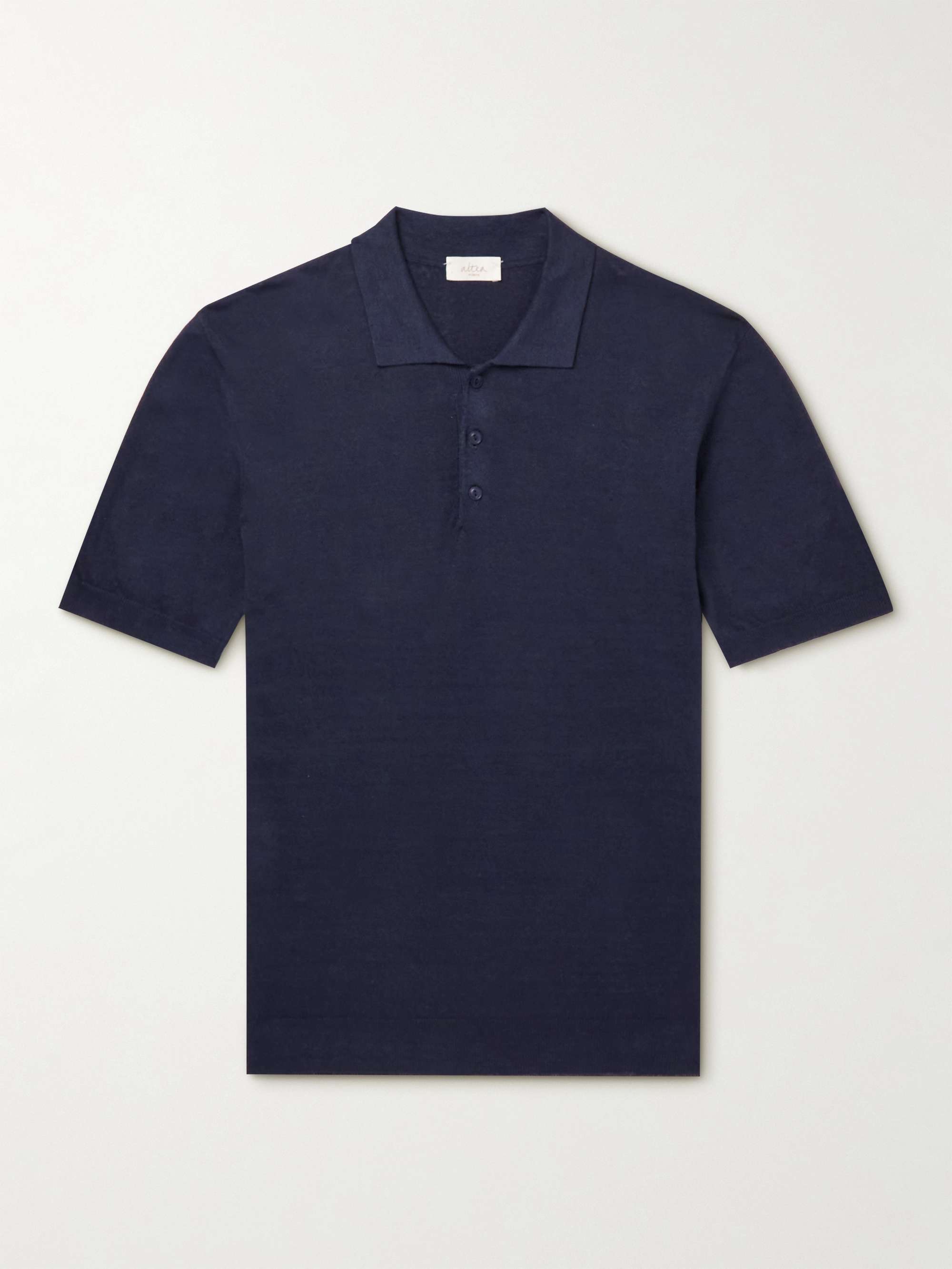 ALTEA Linen and Cotton-Blend Polo Shirt for Men | MR PORTER