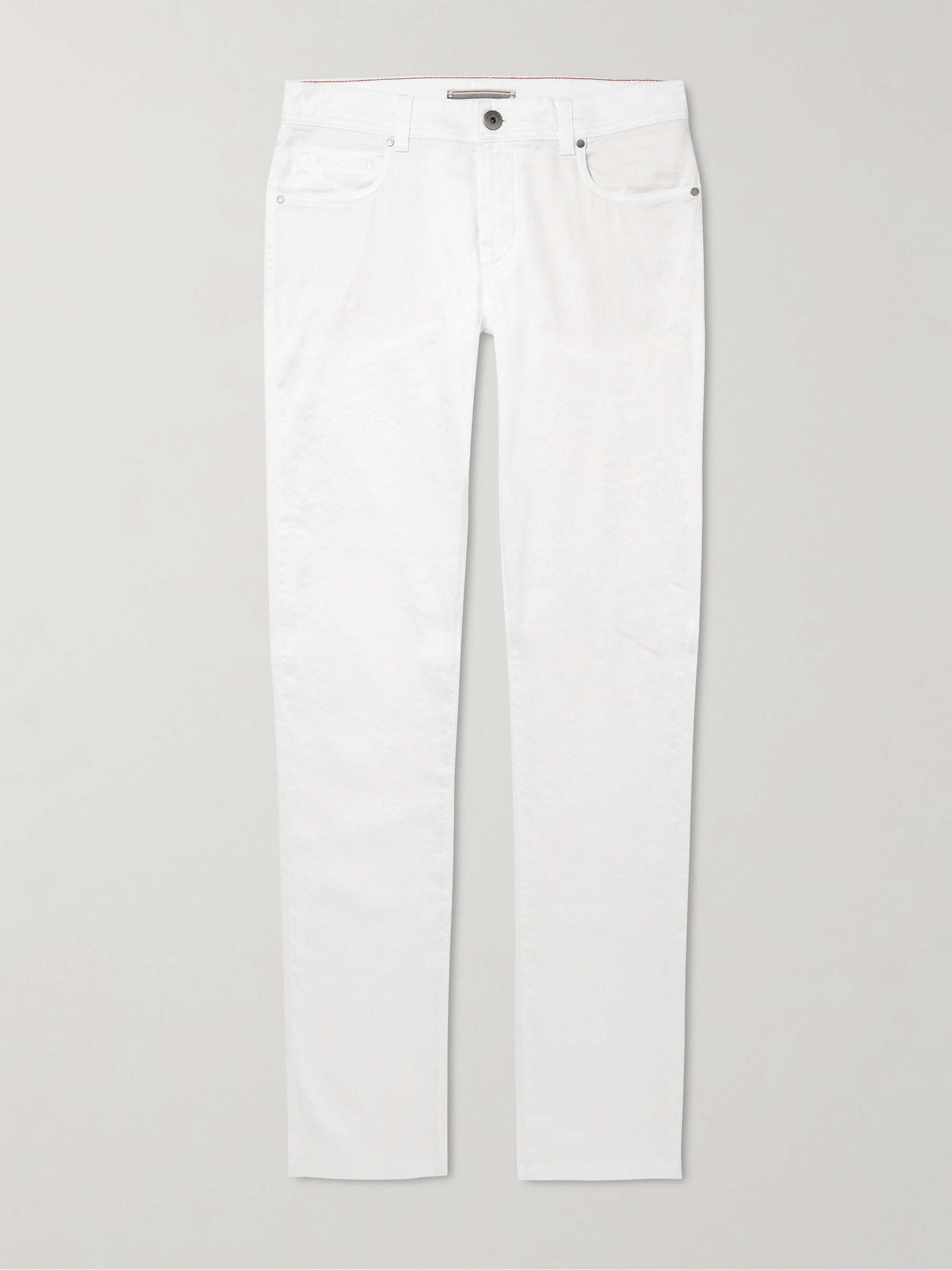 LORO PIANA Slim-Fit Linen-Blend Twill Trousers for Men | MR PORTER