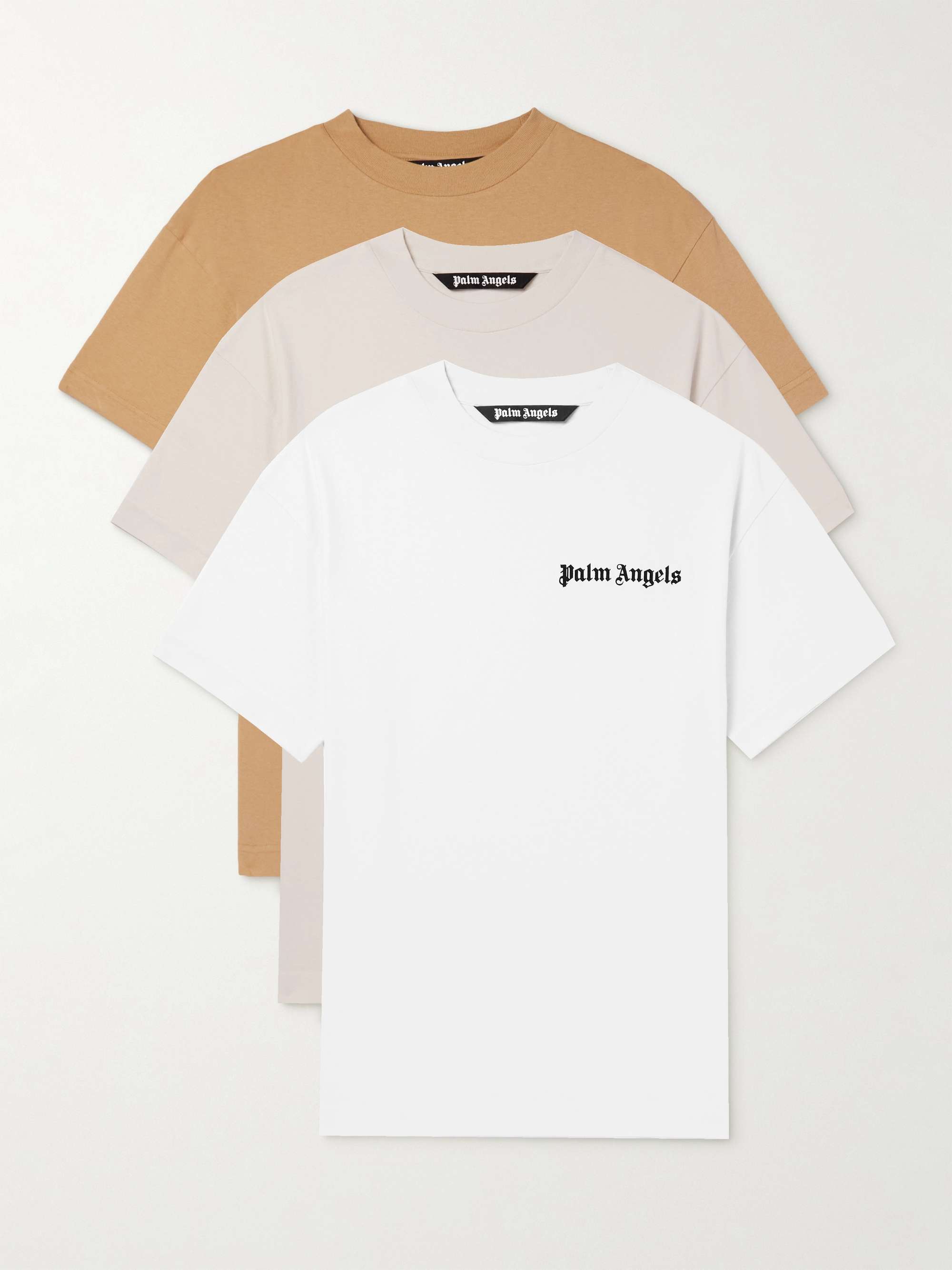 PALM ANGELS Three-Pack Logo-Print Cotton-Jersey T-Shirt for Men | MR PORTER