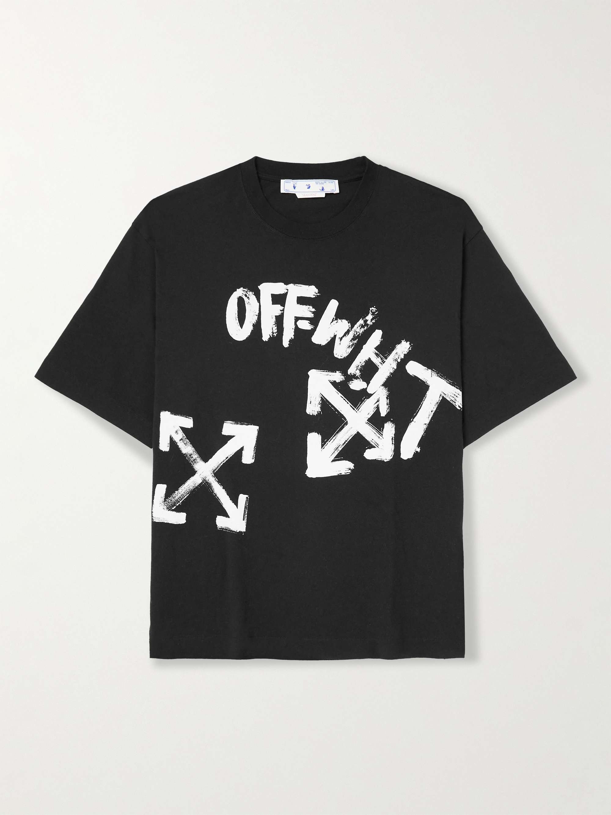 OFF-WHITE Logo-Print Cotton-Jersey T-Shirt for Men | MR PORTER