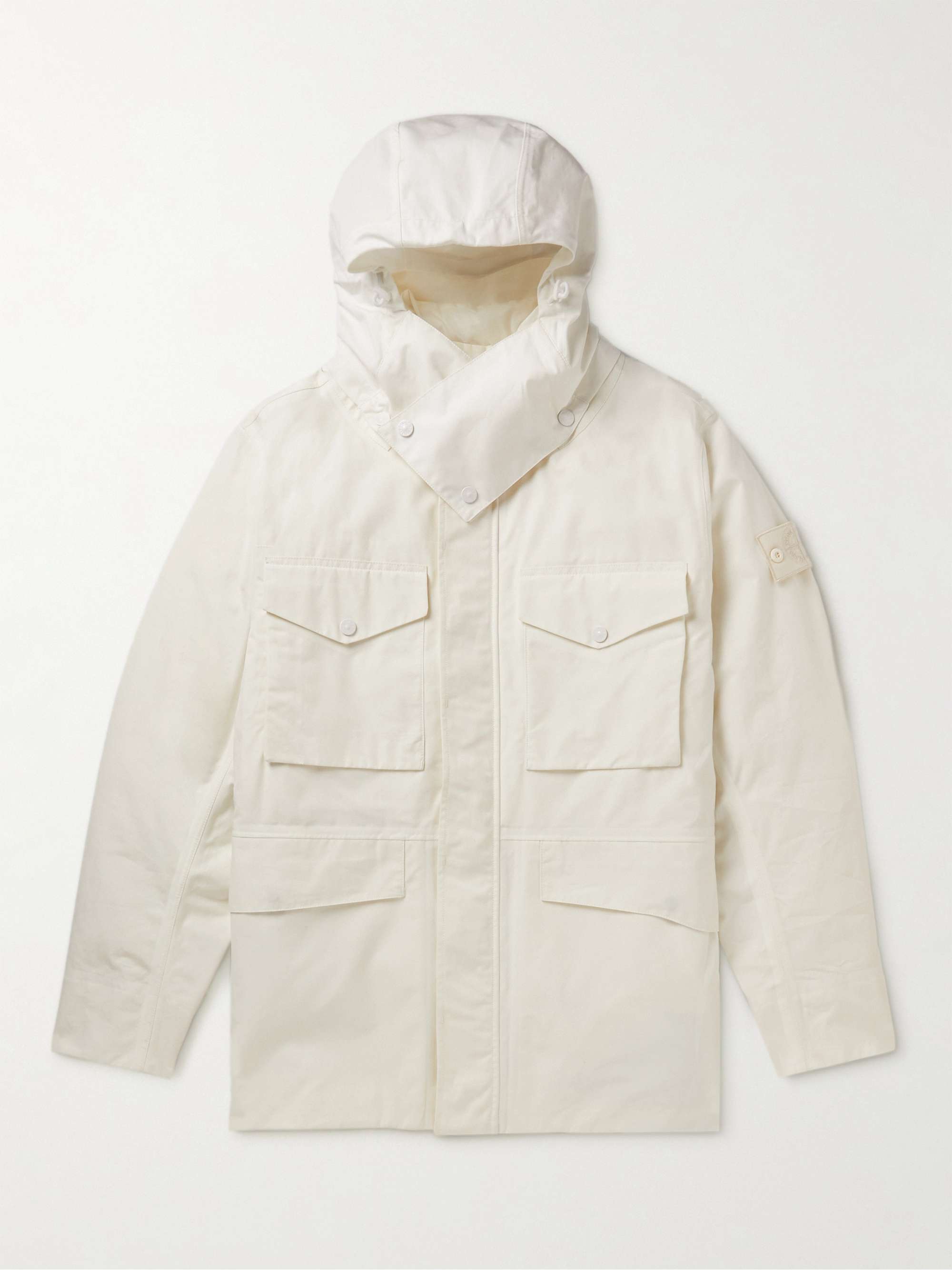 Off-white Ghost Cotton-Ventile® Hooded Down Parka | STONE ISLAND | MR PORTER
