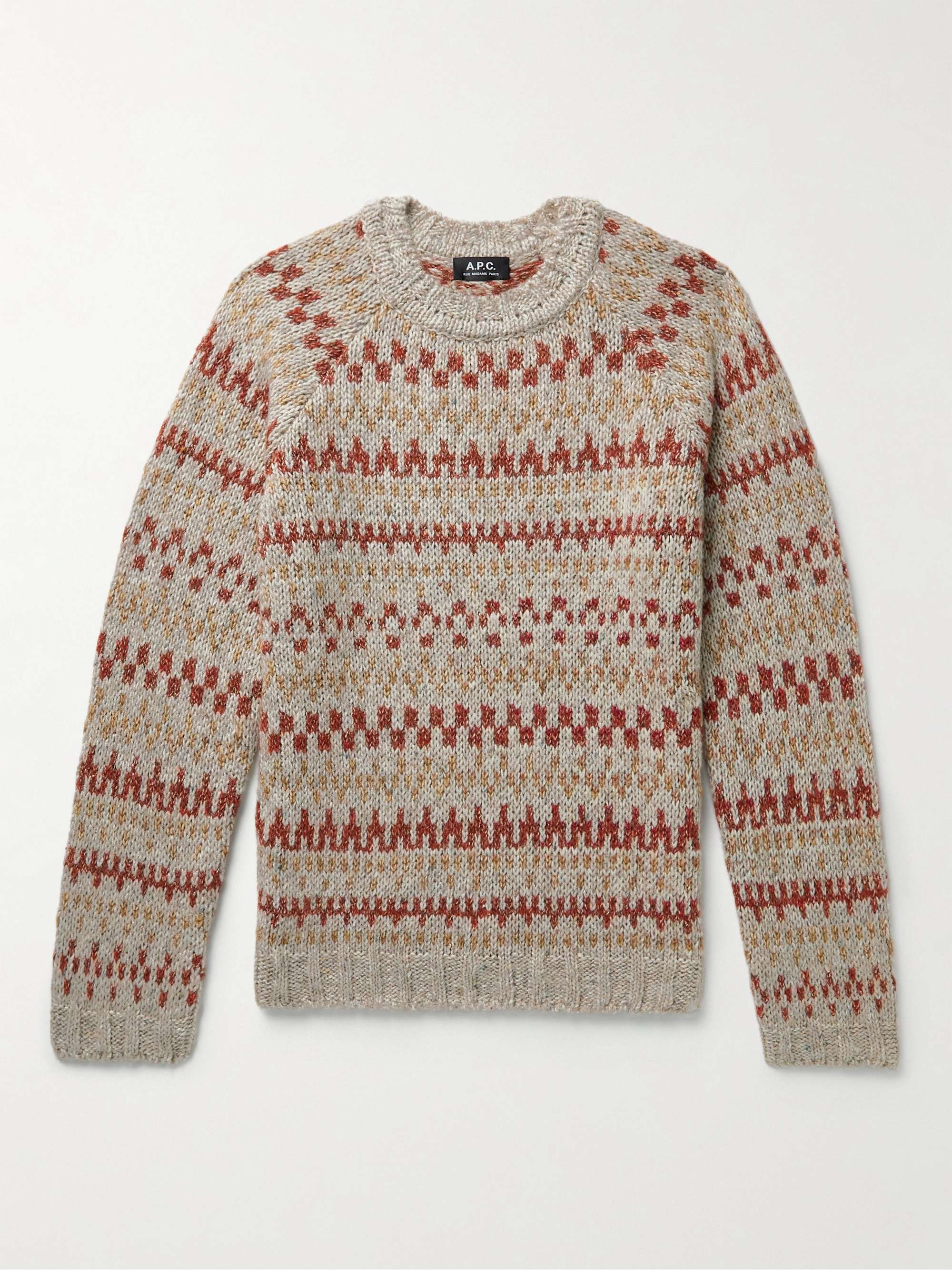 A.P.C. Léonhard Wool-Blend Jacquard Sweater for Men | MR PORTER