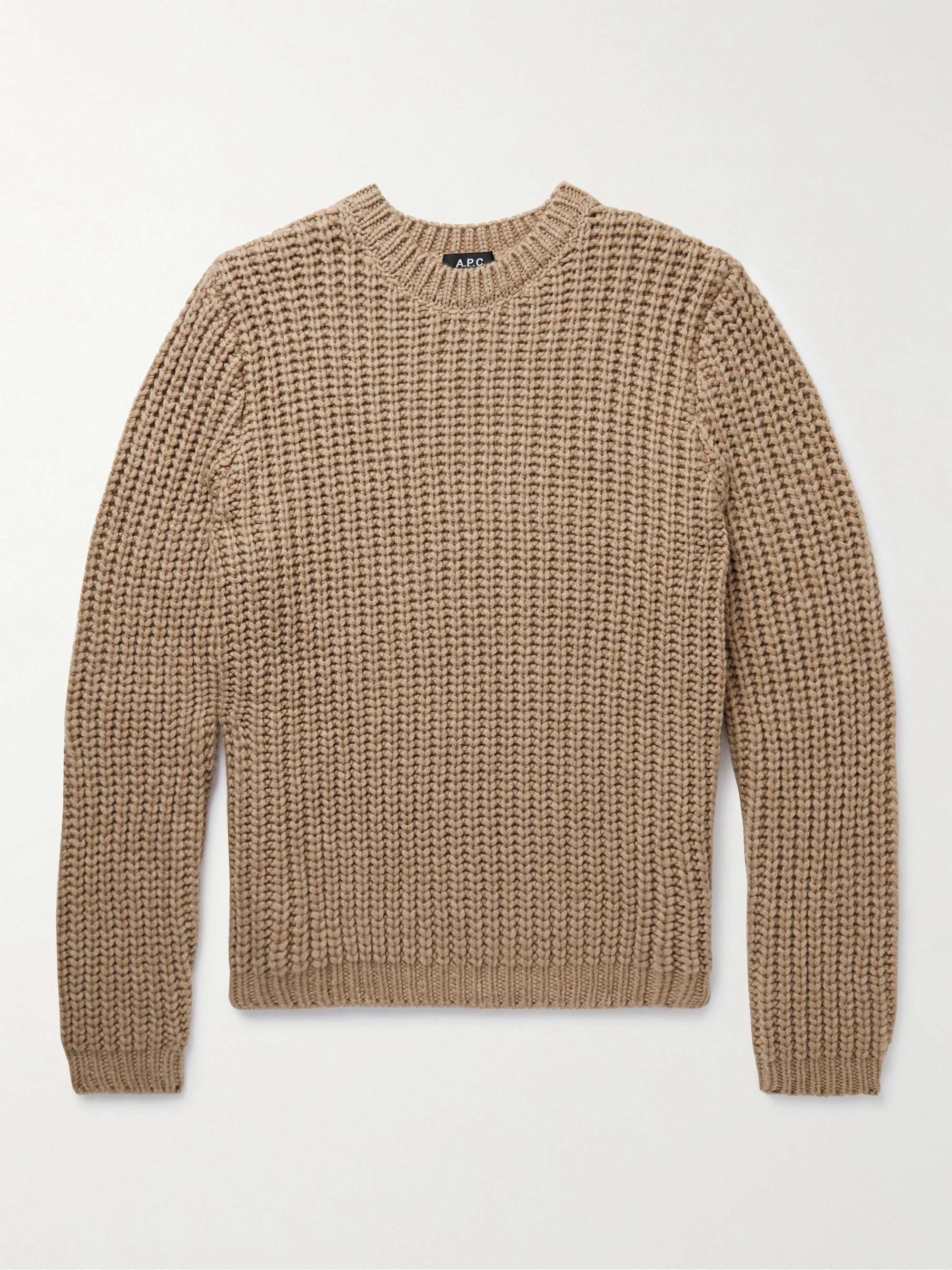 A.P.C. Heini Ribbed Wool-Blend Sweater for Men | MR PORTER