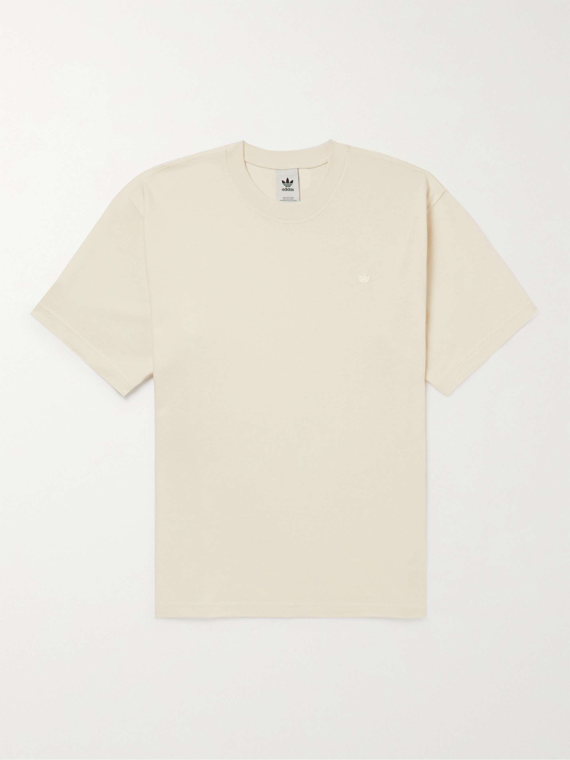 Off-white Contempo Logo-Embroidered Organic Cotton-Jersey T-Shirt | ADIDAS  ORIGINALS | MR PORTER