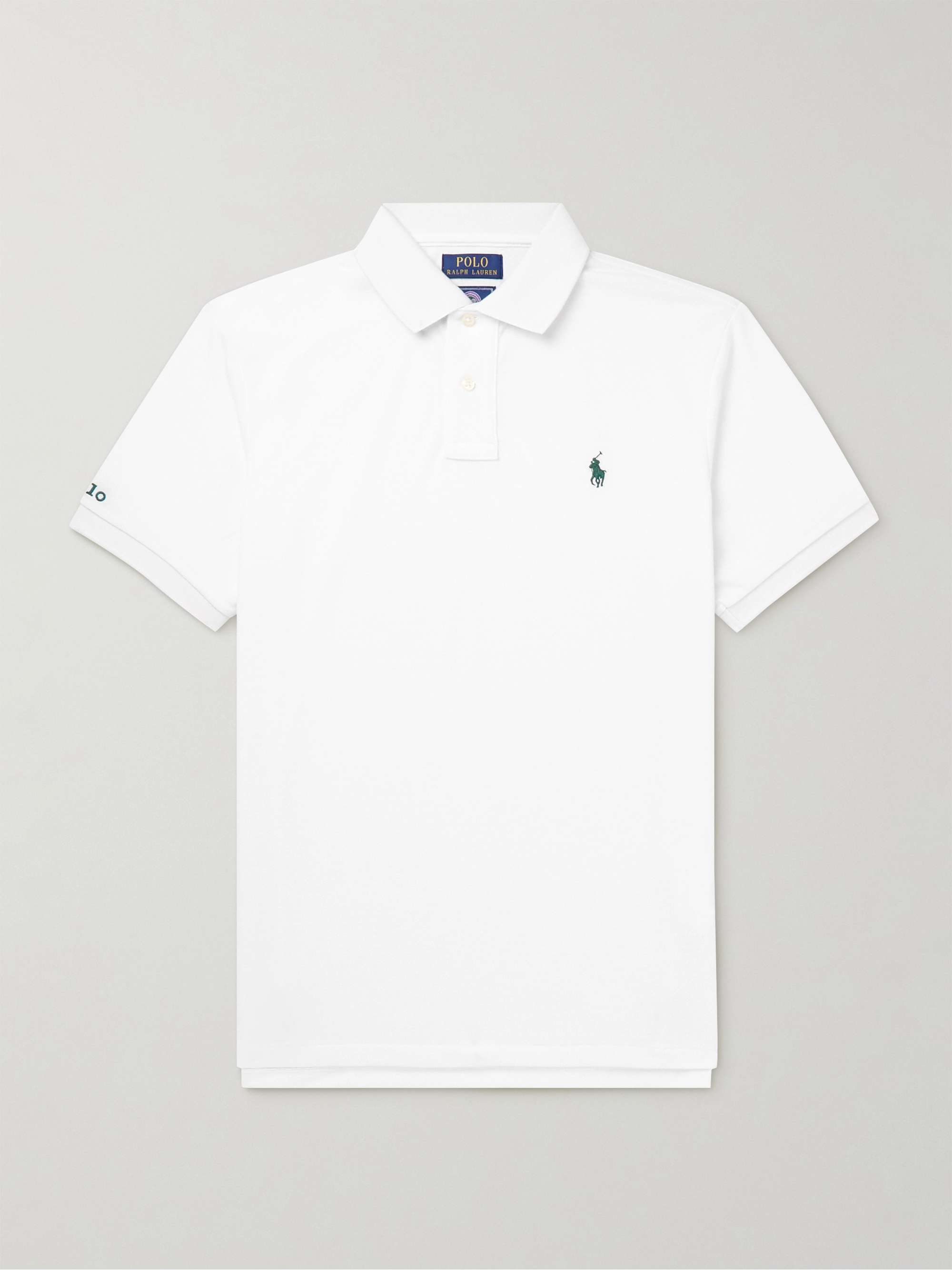 POLO RALPH LAUREN Wimbledon Logo-Embroidered Recycled Piqué Polo Shirt for  Men | MR PORTER