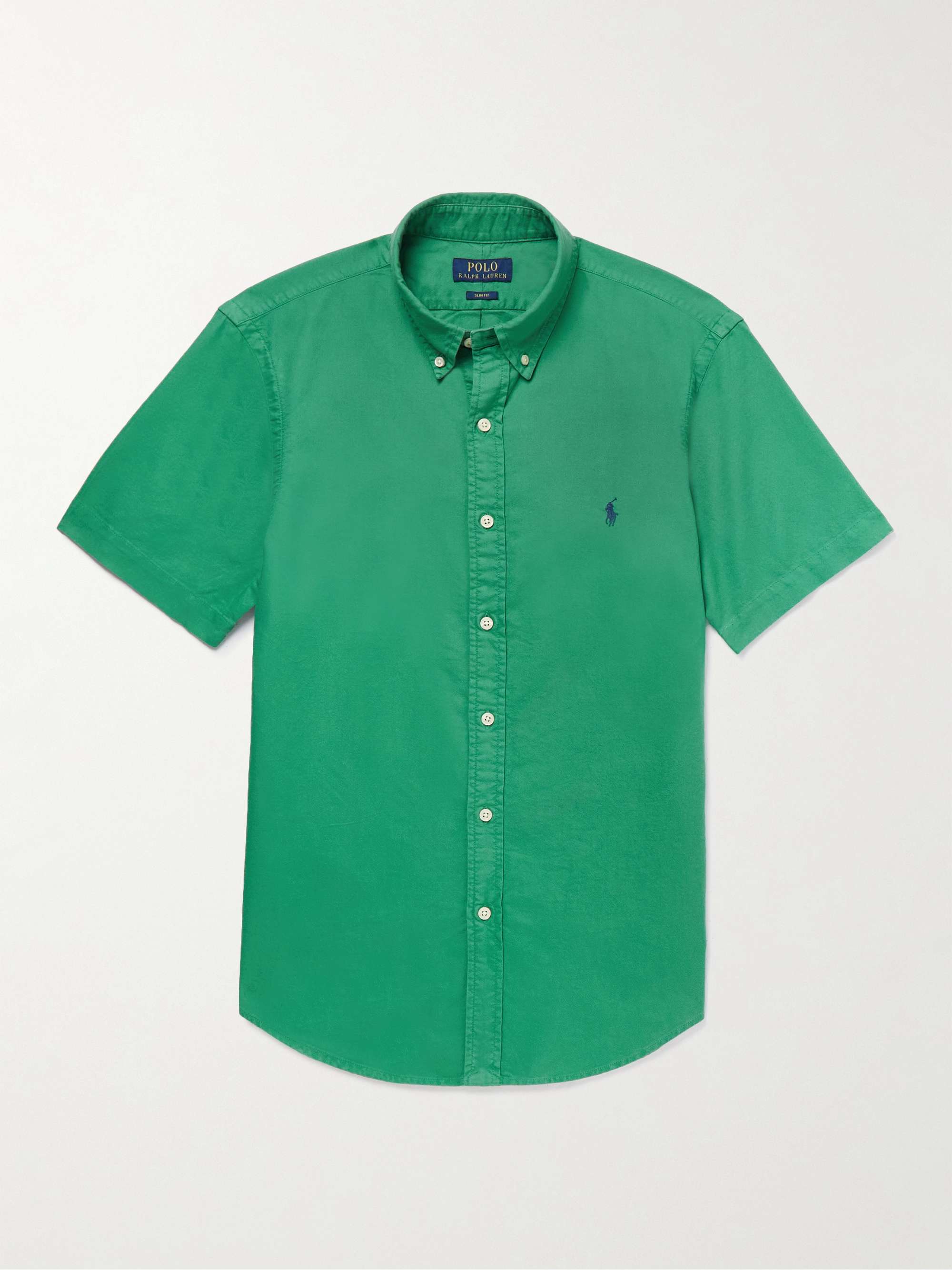 POLO RALPH LAUREN Slim-Fit Logo-Embroidered Cotton Oxford Shirt for Men |  MR PORTER