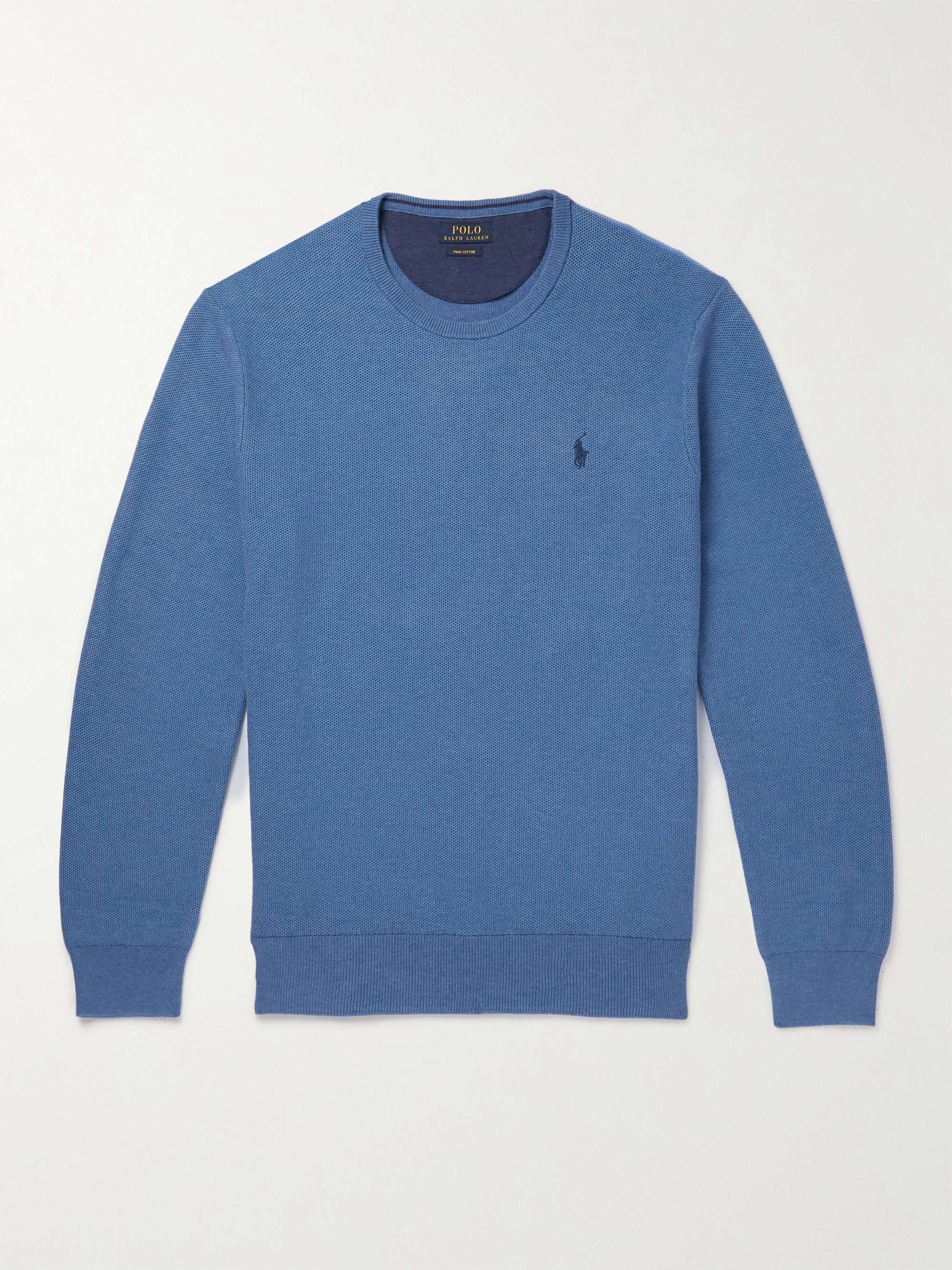 POLO RALPH LAUREN Honeycomb-Knit Pima Cotton Sweater for Men | MR PORTER