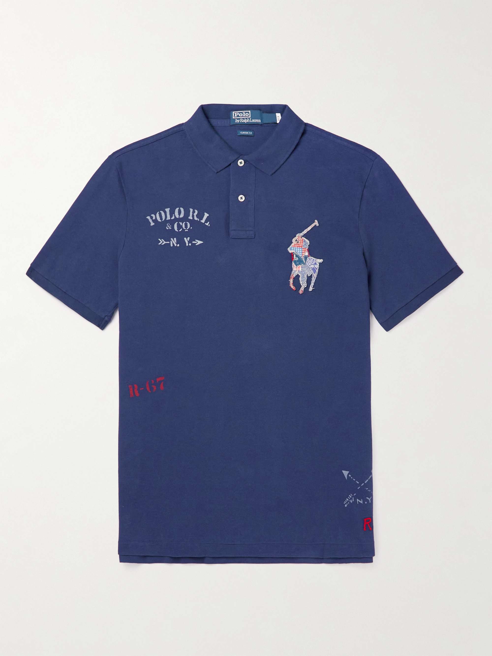 POLO RALPH LAUREN Logo-Appliquéd Printed Cotton-Piqué Polo Shirt for Men |  MR PORTER
