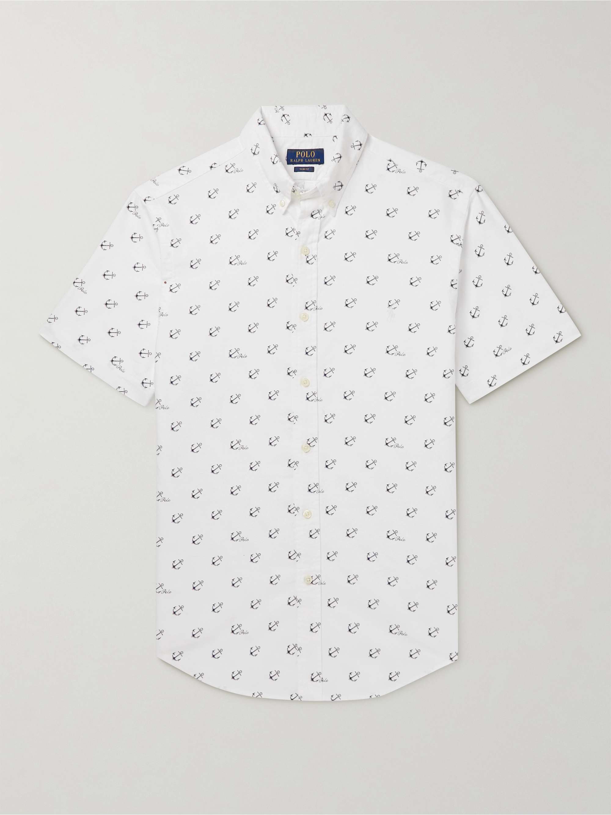 POLO RALPH LAUREN Slim-Fit Button-Down Collar Printed Cotton Oxford Shirt  for Men | MR PORTER