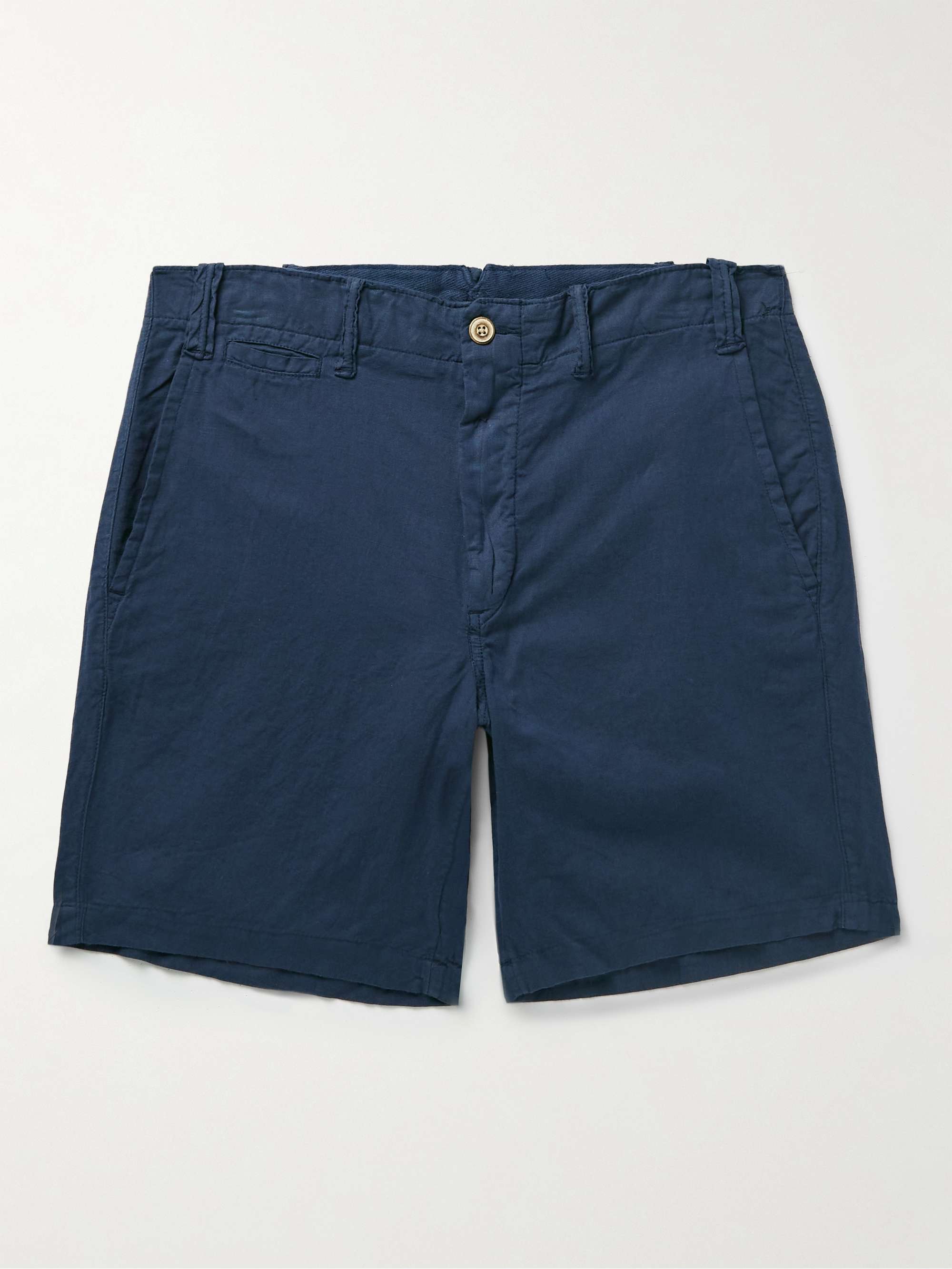Navy Maritime Straight-Leg Linen and Cotton-Blend Shorts | POLO RALPH LAUREN  | MR PORTER