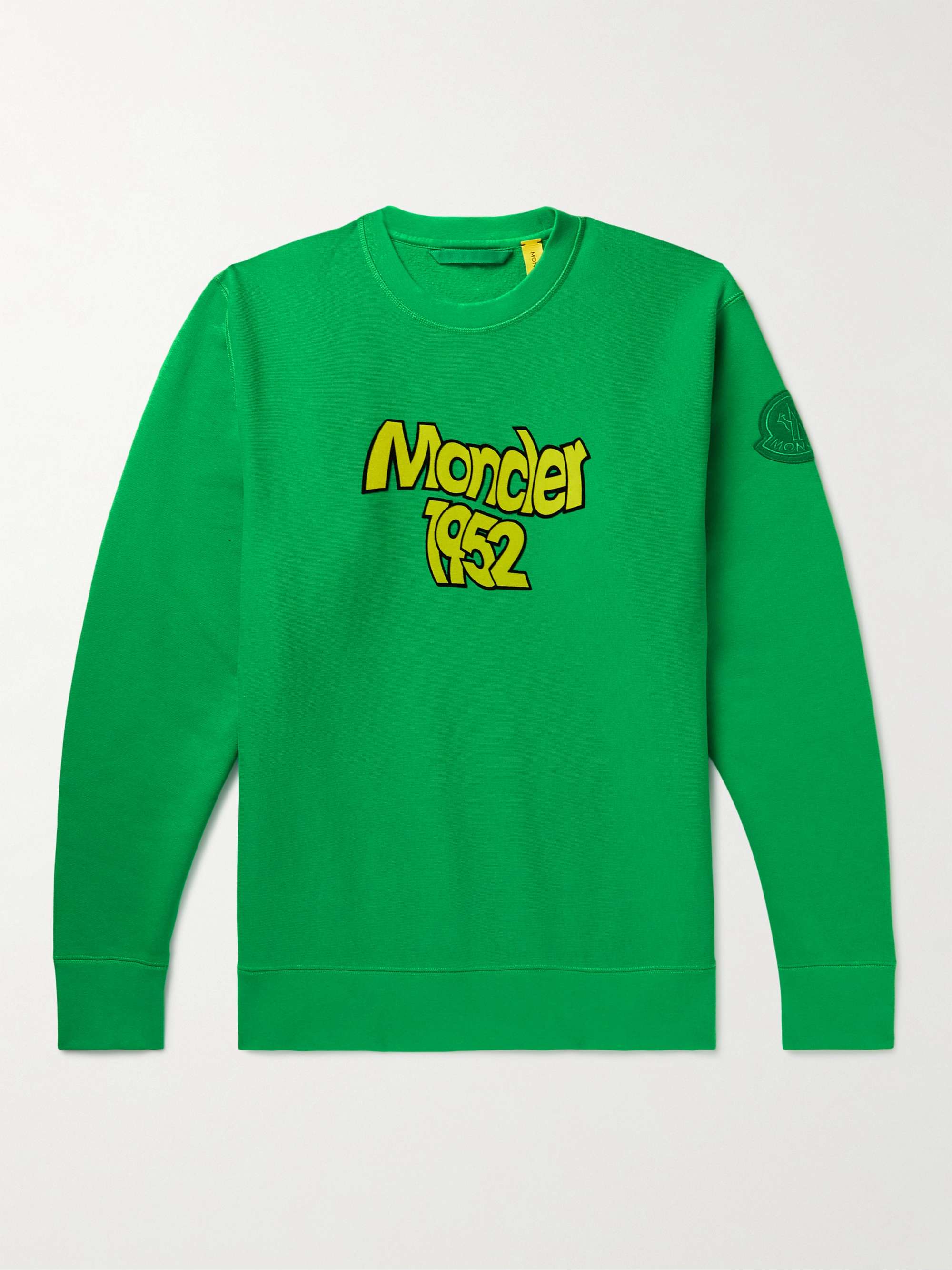 MONCLER GENIUS 2 Moncler 1952 Logo-Flocked Cotton-Jersey Sweatshirt for Men  | MR PORTER