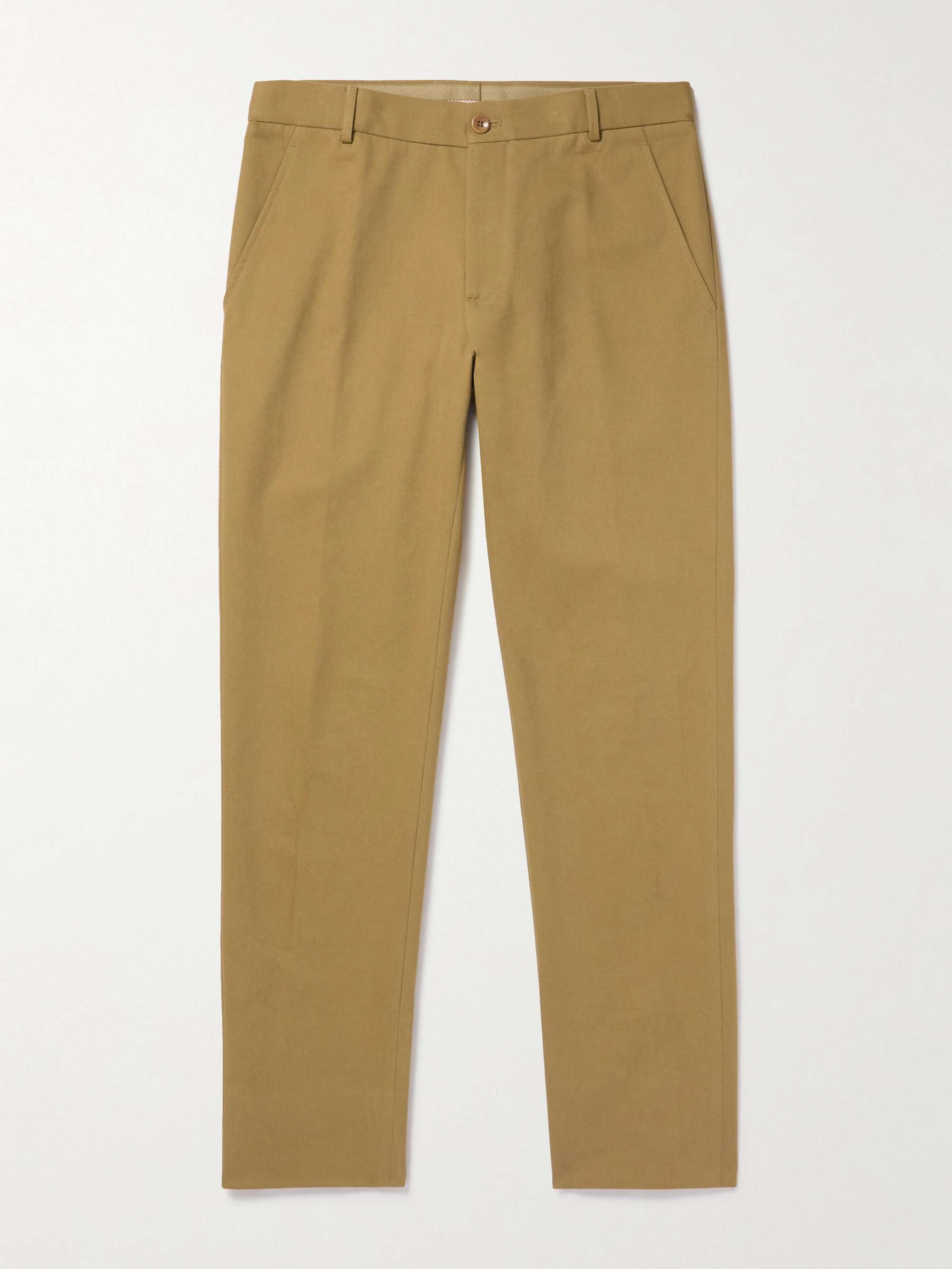 LORO PIANA City Tapered Pleated Cotton-Twill Chinos for Men | MR PORTER