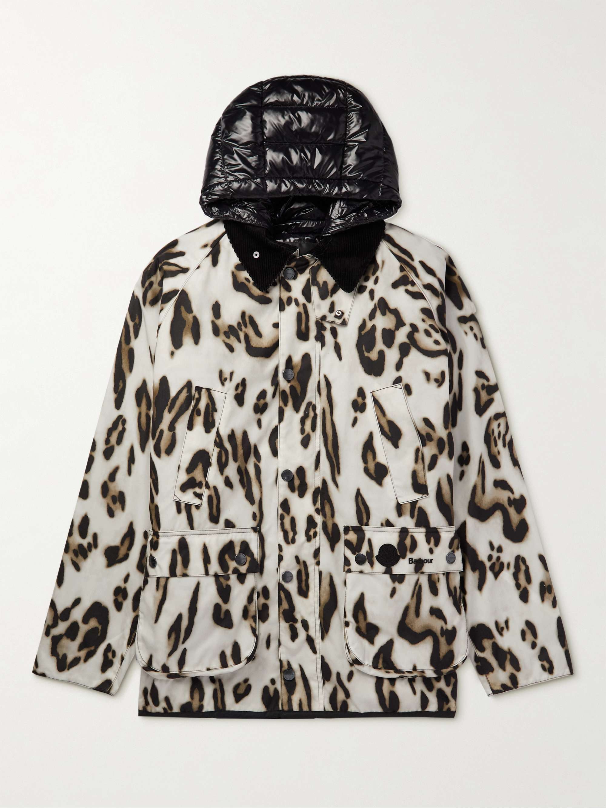 MONCLER GENIUS + Barbour 1952 Leopard-Print Shell Hooded Down Jacket for  Men | MR PORTER