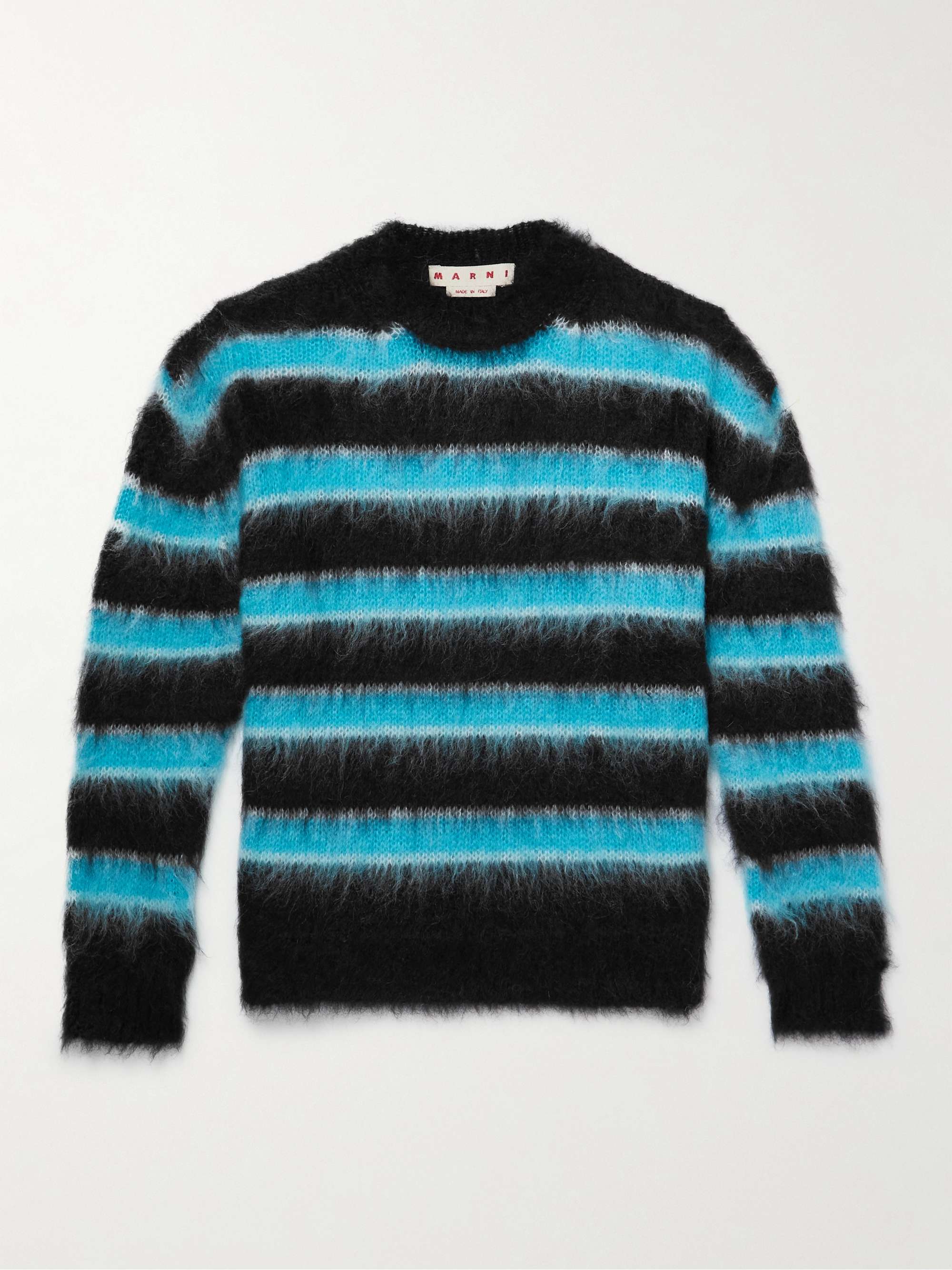 MARNI Striped Mohair-Blend Sweater | MR PORTER