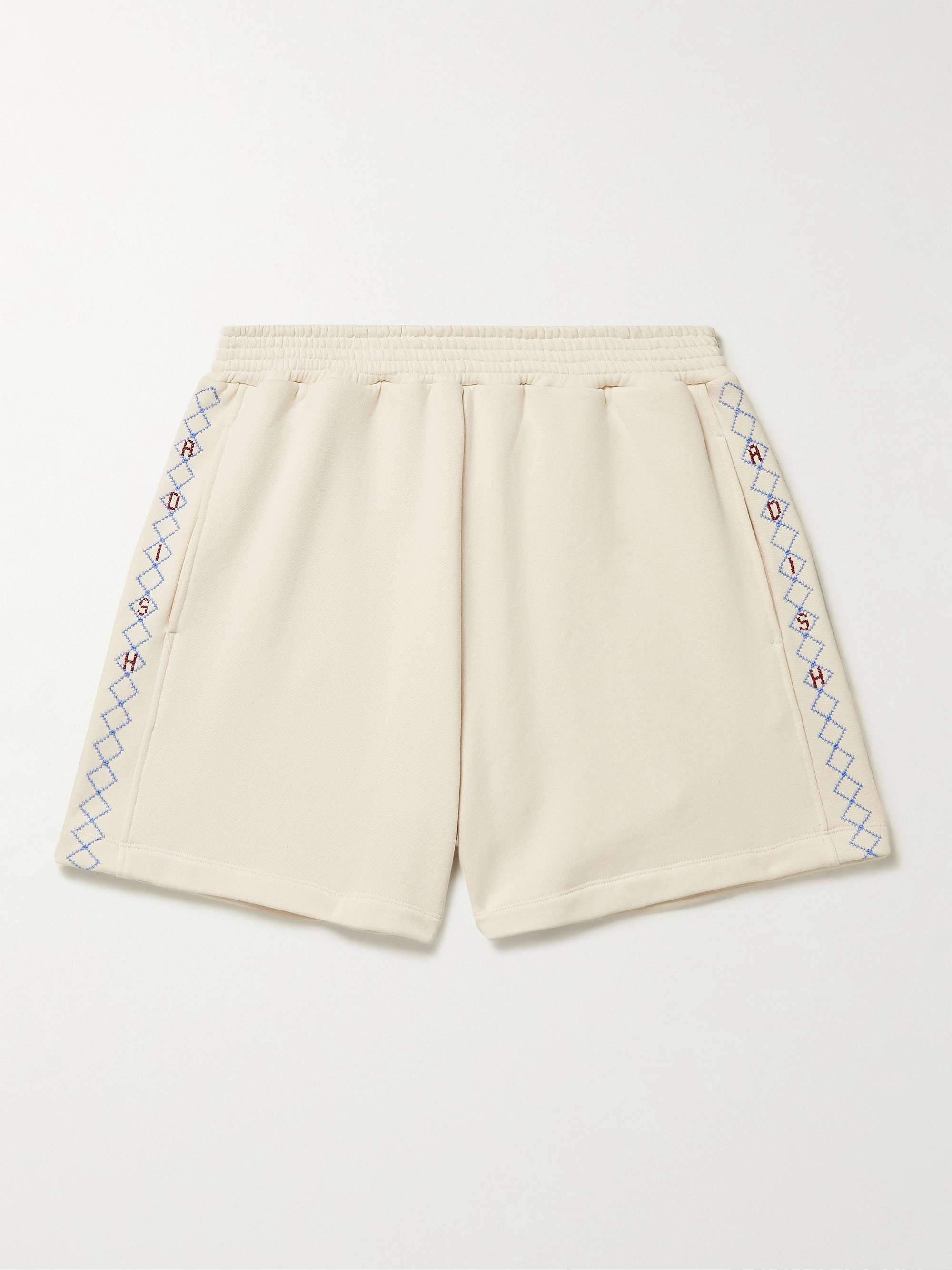 ADISH Wide-Leg Logo-Embroidered Cotton-Jersey Drawstring Shorts for Men |  MR PORTER
