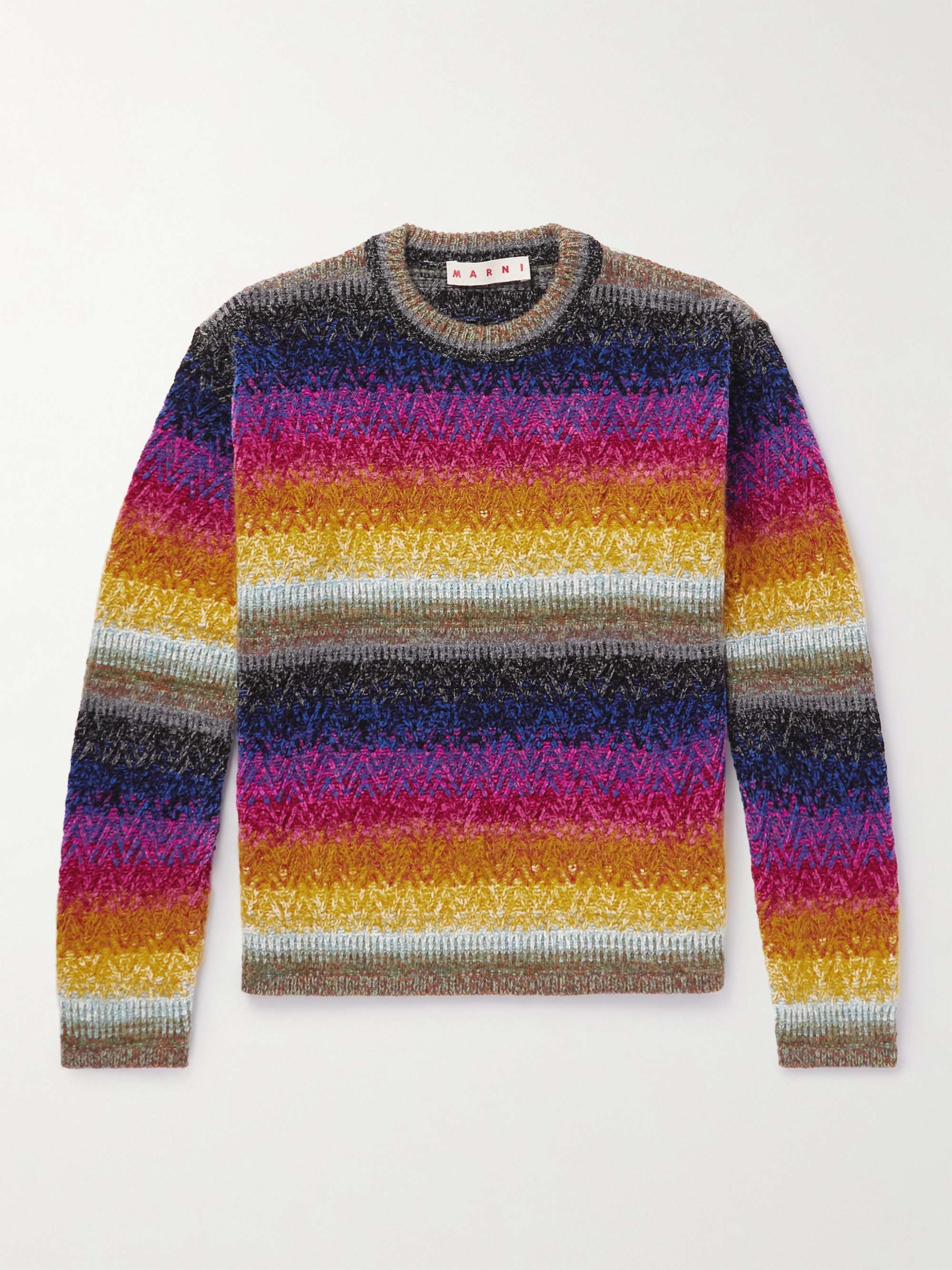 MARNI Striped Chenille Sweater for Men | MR PORTER