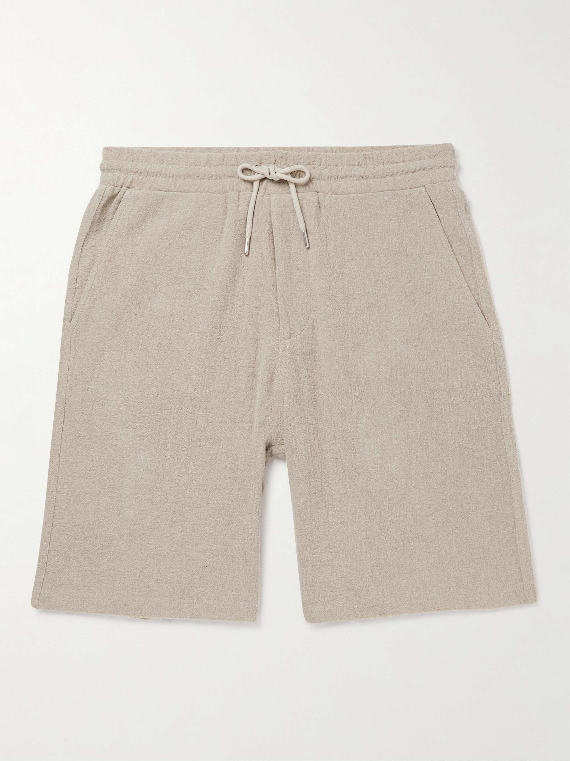 NN07 Jerry Straight-Leg Linen-Gauze Drawstring Shorts for Men | MR PORTER