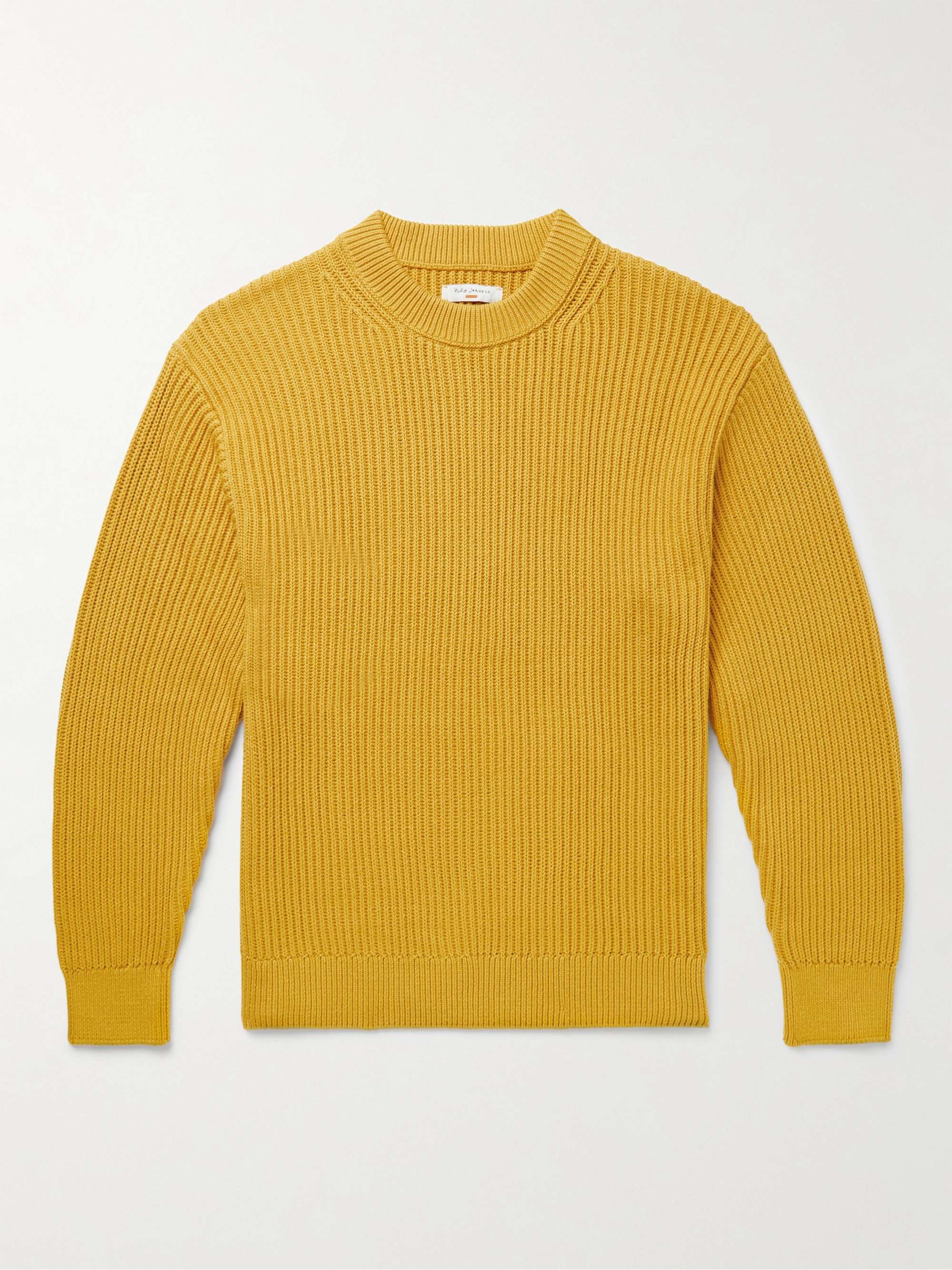 NUDIE JEANS Frank Ribbed Cotton Sweater | MR PORTER
