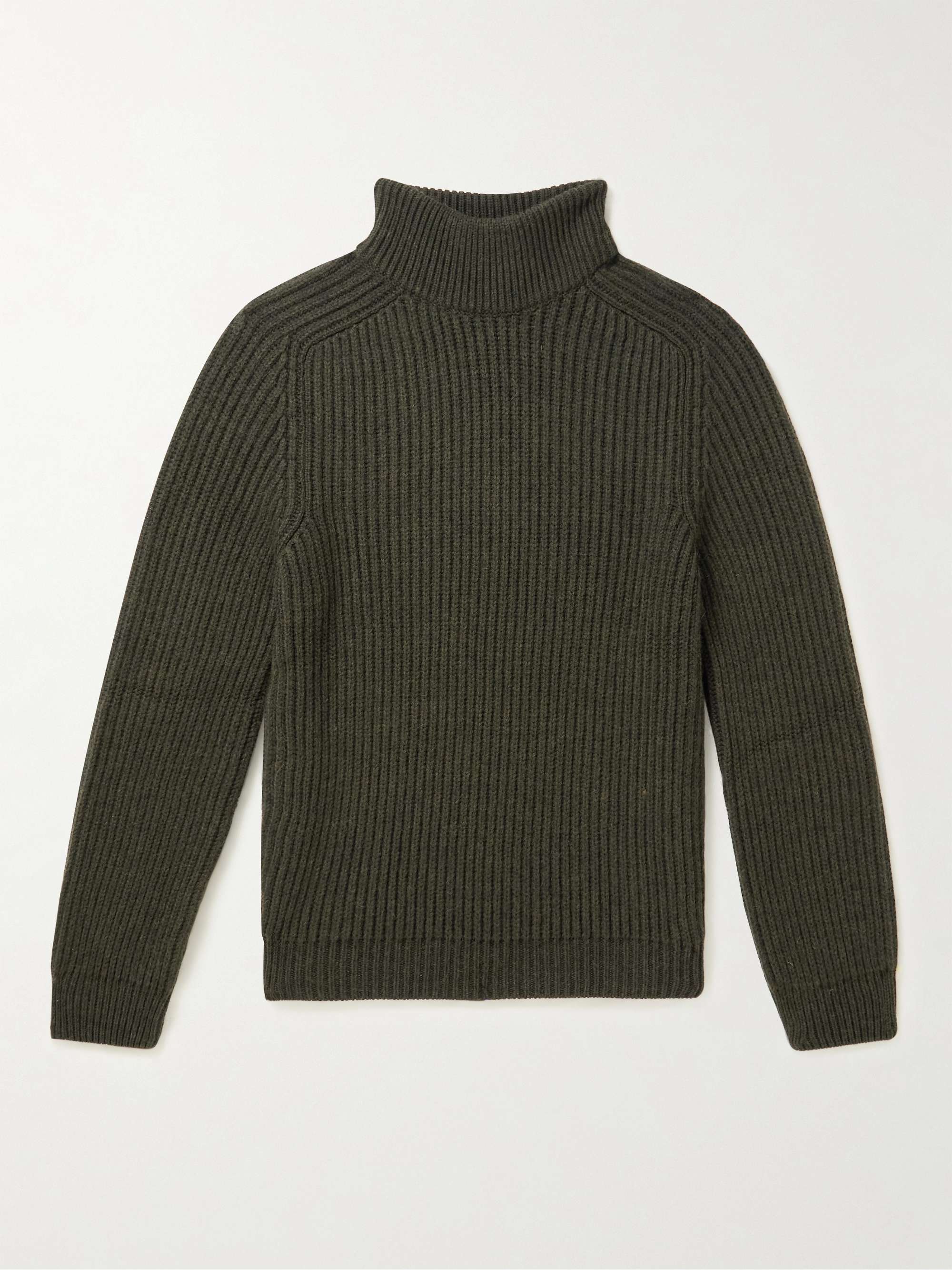 EDWIN Slim-Fit Garment-Washed Ribbed-Knit Rollneck Sweater for Men | MR  PORTER