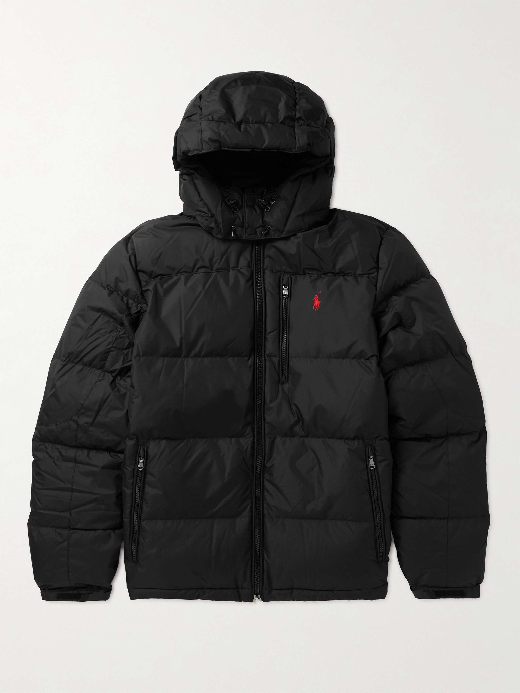 Black Logo-Embroidered Quilted Recycled-Shell Hooded Down Jacket | POLO RALPH  LAUREN | MR PORTER