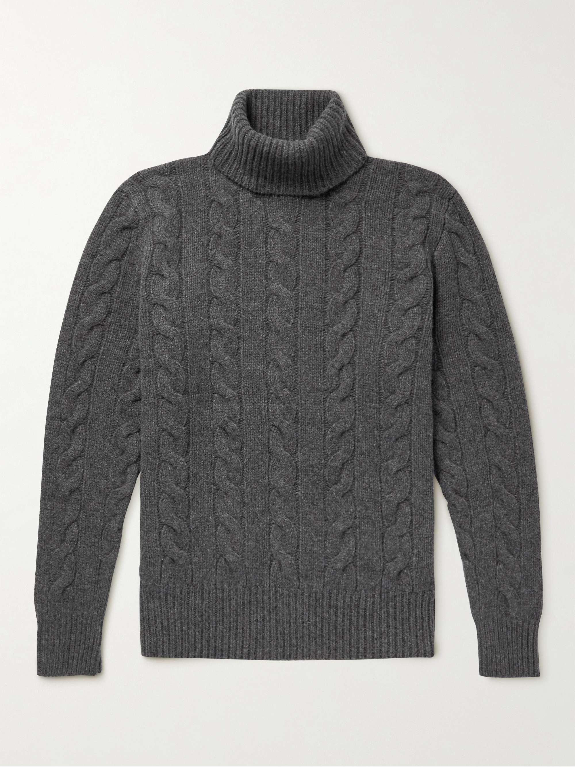 POLO RALPH LAUREN Cable-Knit Wool and Cashmere-Blend Rollneck Sweater | MR  PORTER