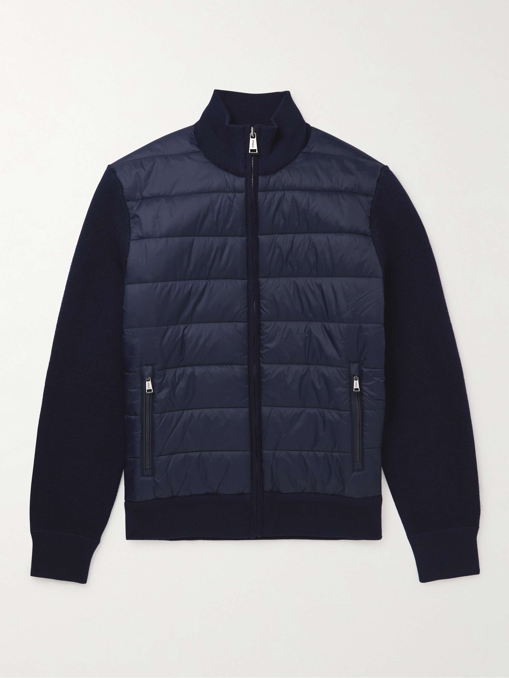 POLO RALPH LAUREN Logo-Appliquéd Padded Quilted Recycled-Shell and Wool-Blend  Jacket | MR PORTER