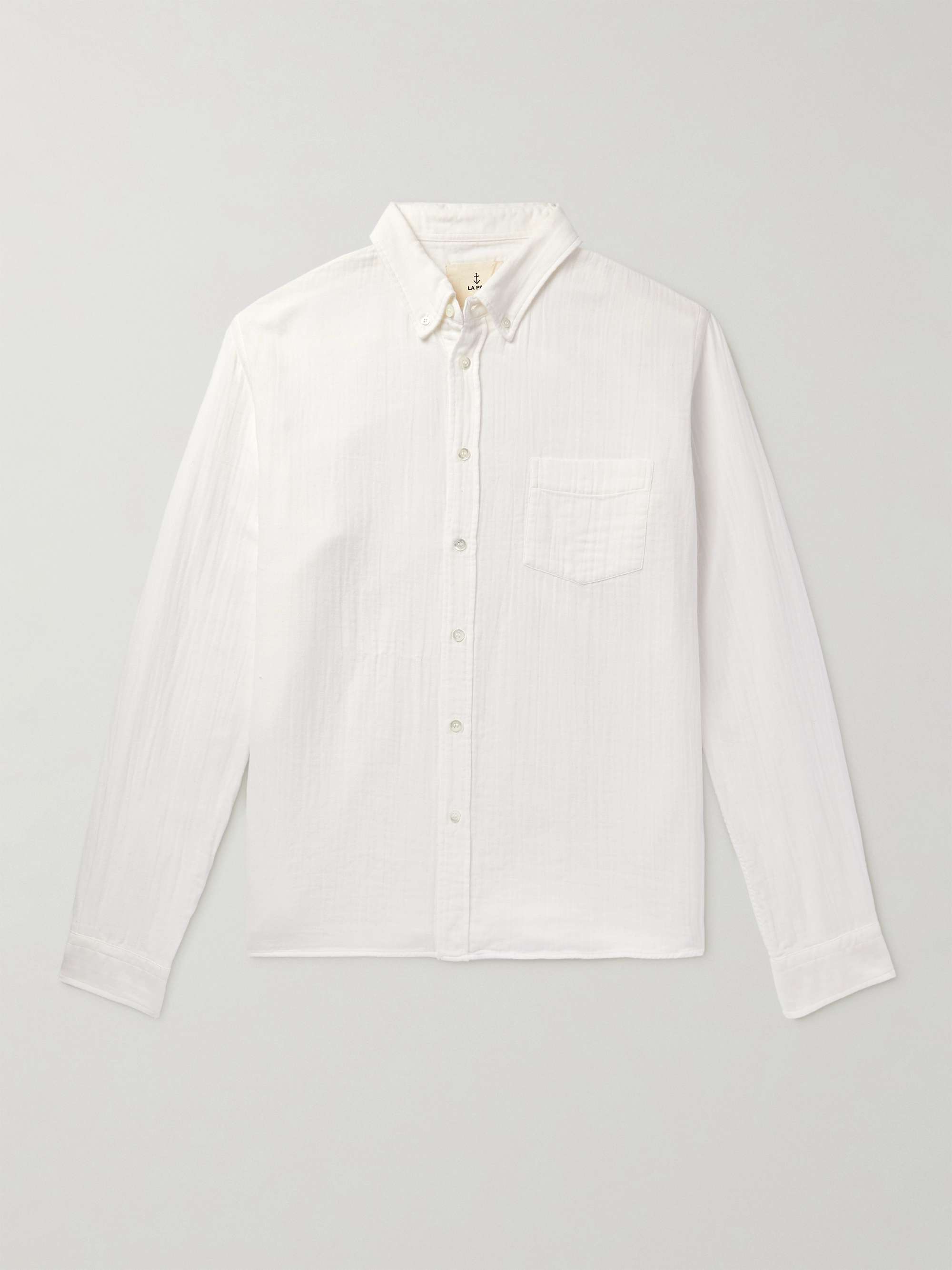 Off-white Button-Down Collar Cotton-Flannel Shirt | LA PAZ | MR PORTER