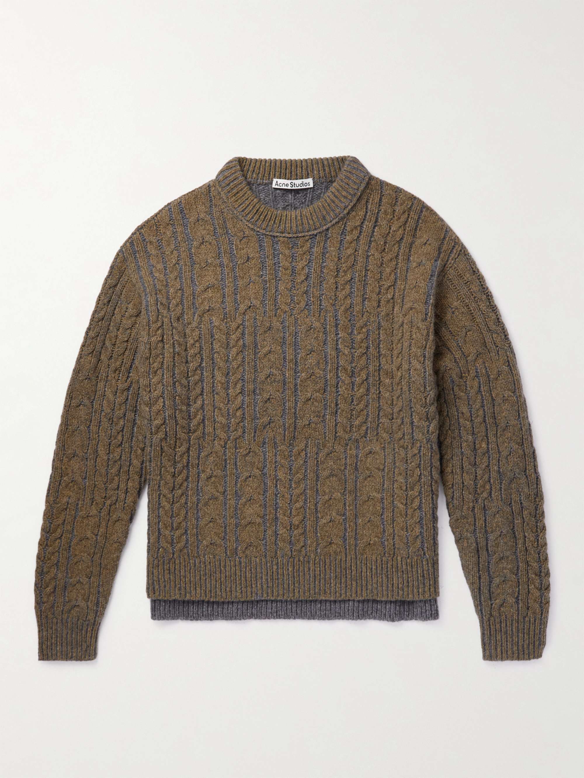 ACNE STUDIOS Kaphael Cable-Knit Wool-Blend Sweater for Men | MR PORTER