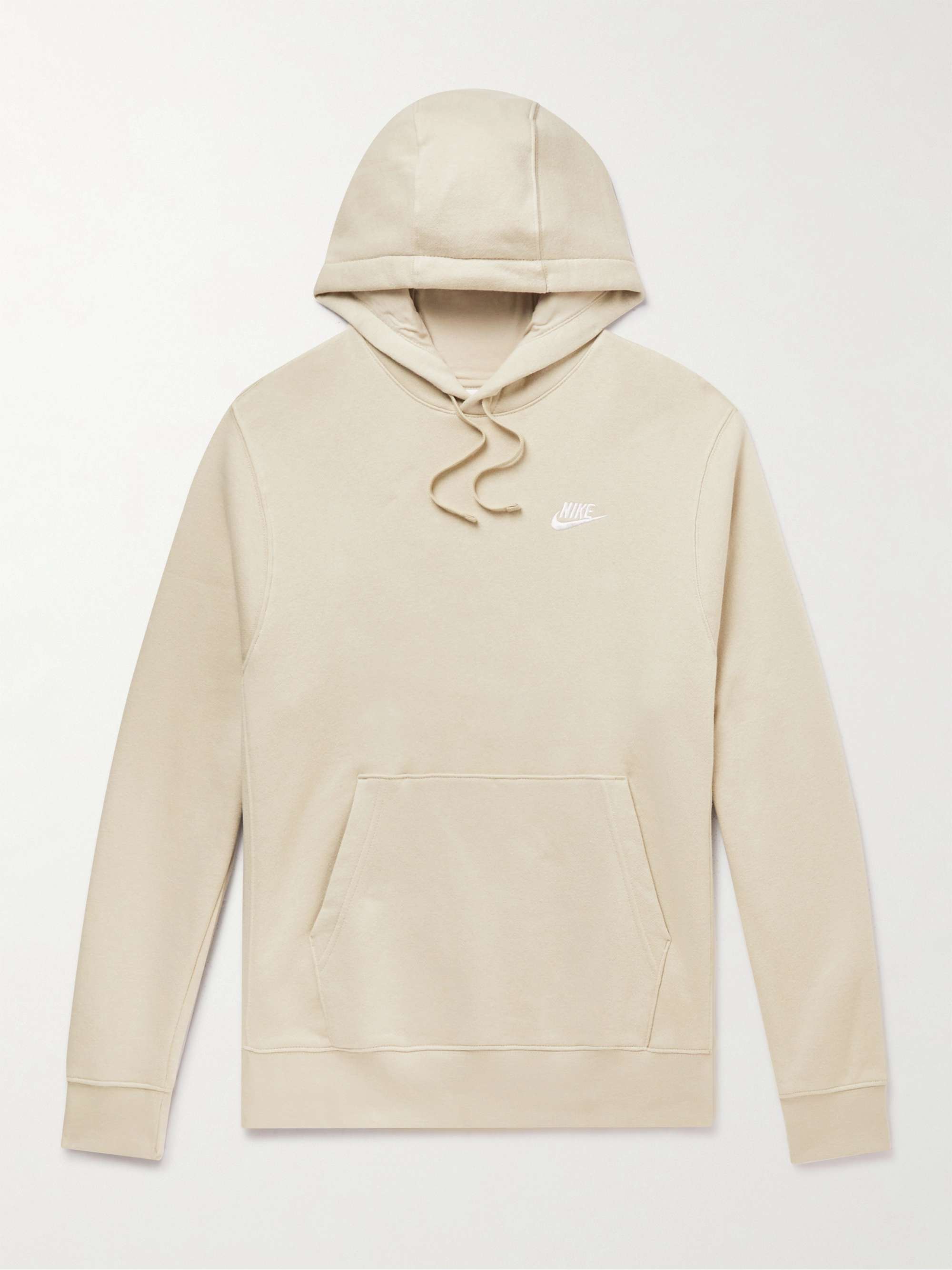 NIKE NSW Club Logo-Embroidered Cotton-Blend Jersey Hoodie | MR PORTER