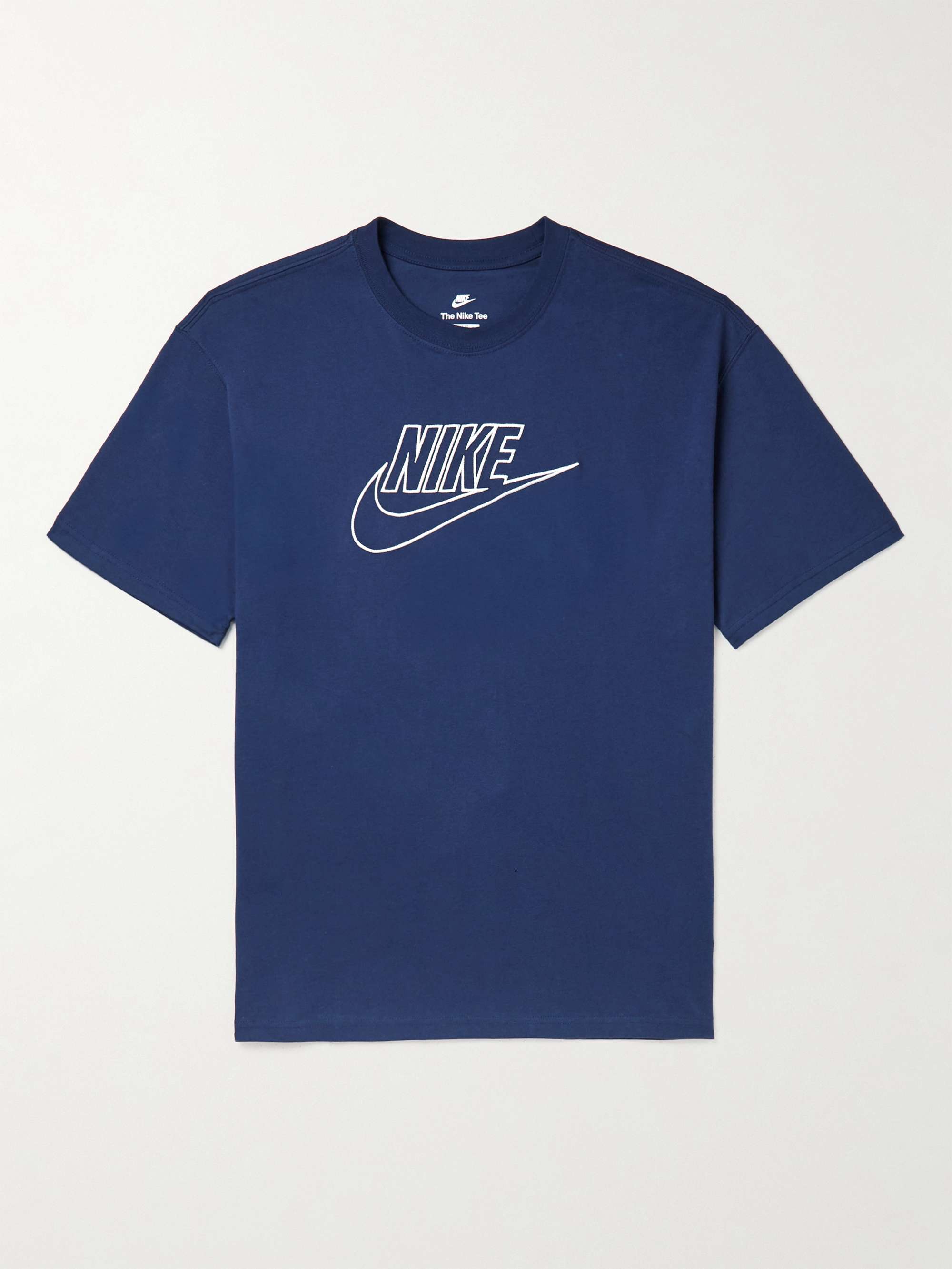 NIKE NSW Logo-Embroidered Cotton-Jersey T-Shirt | MR PORTER