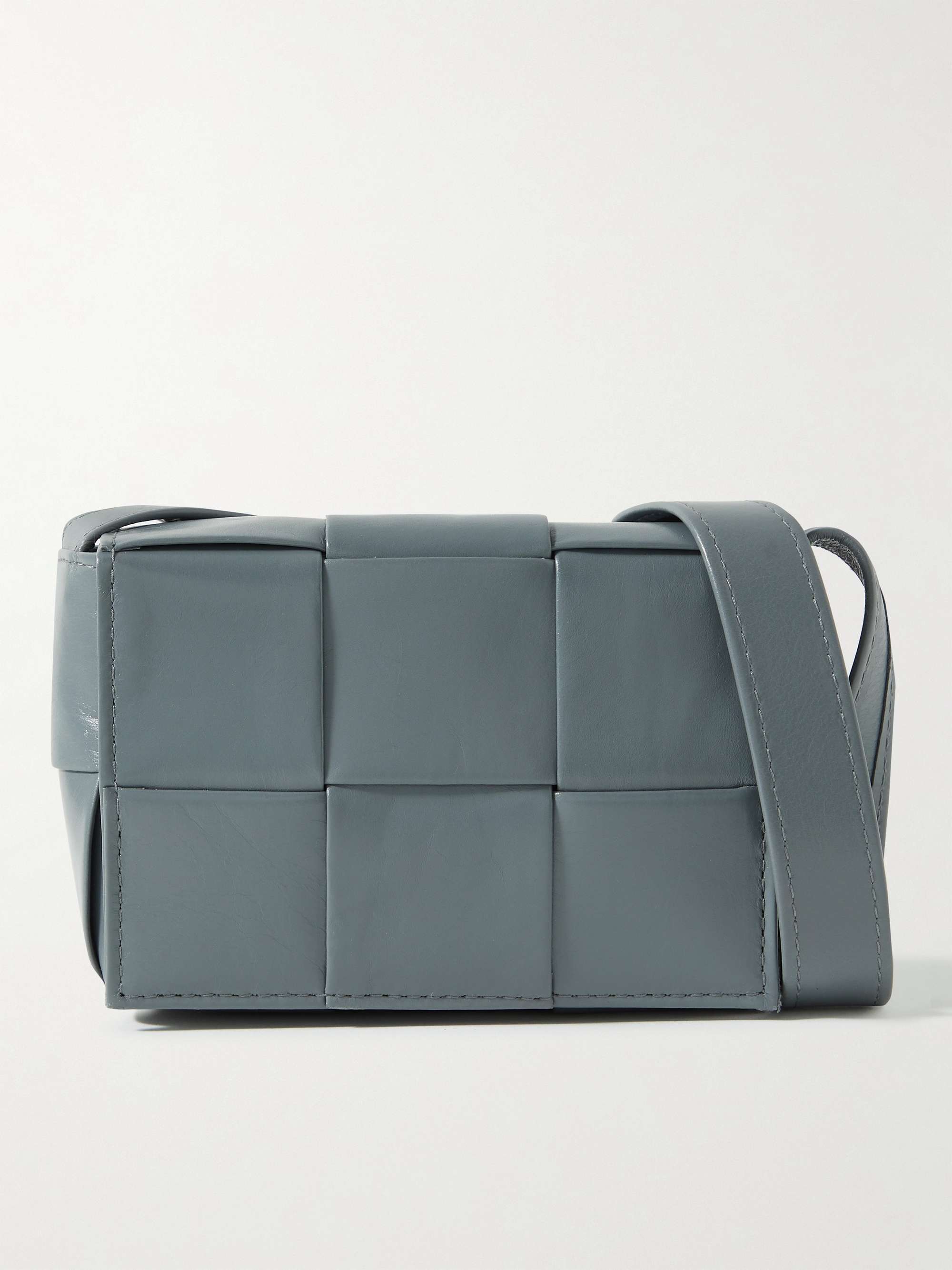 Bottega Veneta Men's Mini Intrecciato Leather Crossbody Bag