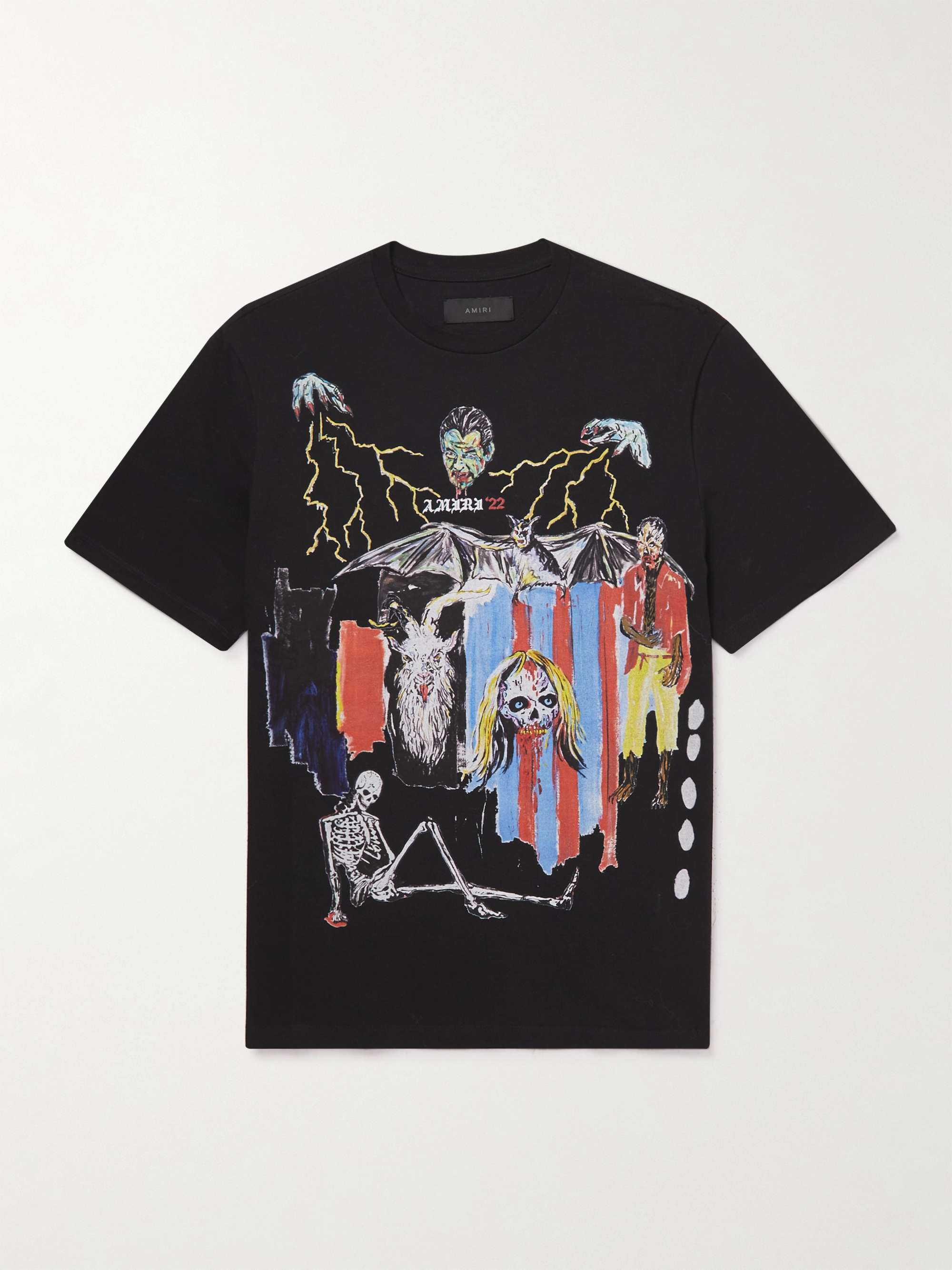 AMIRI + Wes Lang Blood 38' Printed Cotton-Jersey T-Shirt for Men | MR PORTER