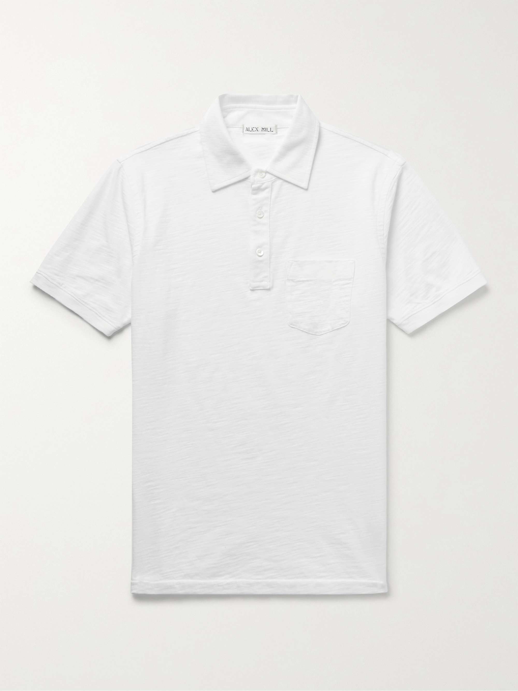 White Standard Slub Cotton-Jersey Polo Shirt | ALEX MILL | MR PORTER