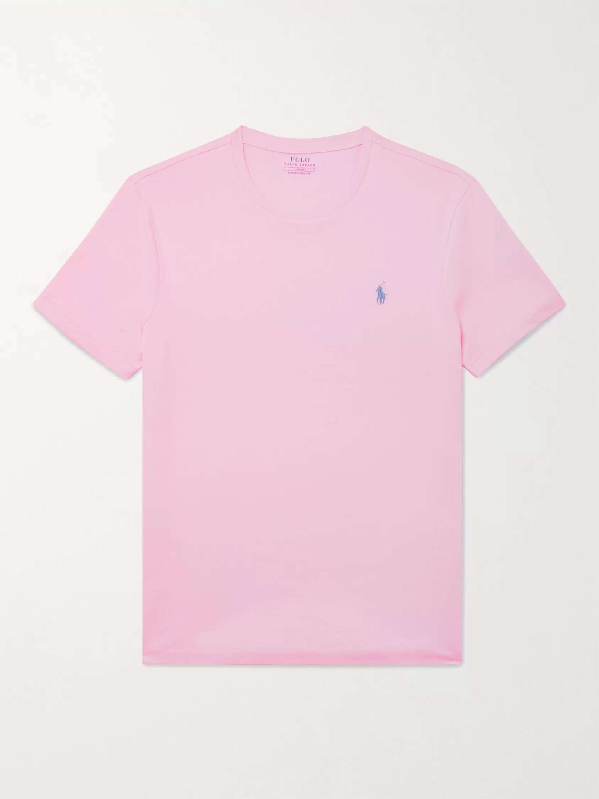 POLO RALPH LAUREN Slim-Fit Logo-Embroidered Cotton-Jersey T-Shirt | MR  PORTER