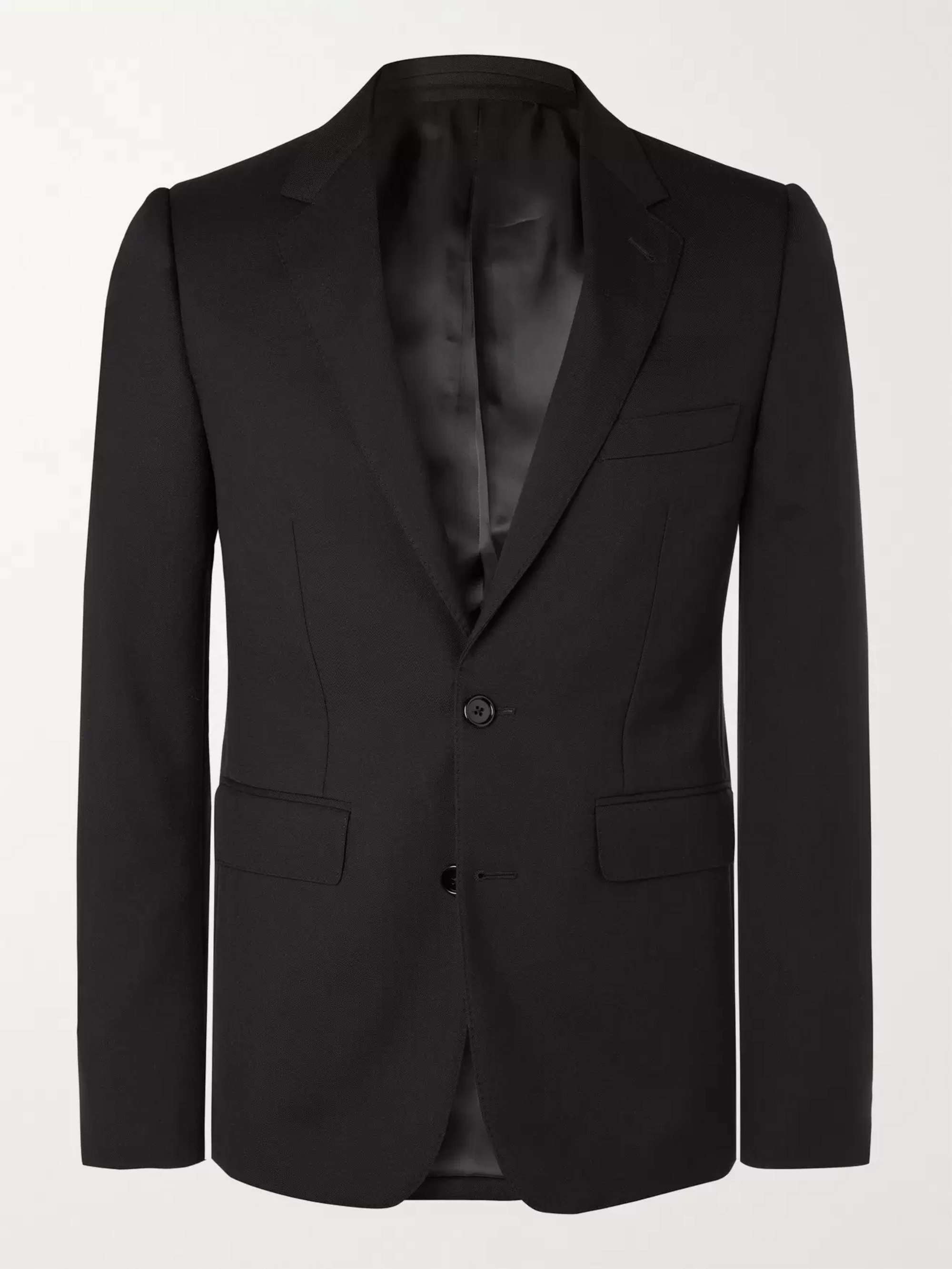 Black Slim-Fit Worsted Wool-Gabardine Suit Jacket | CELINE HOMME | MR PORTER