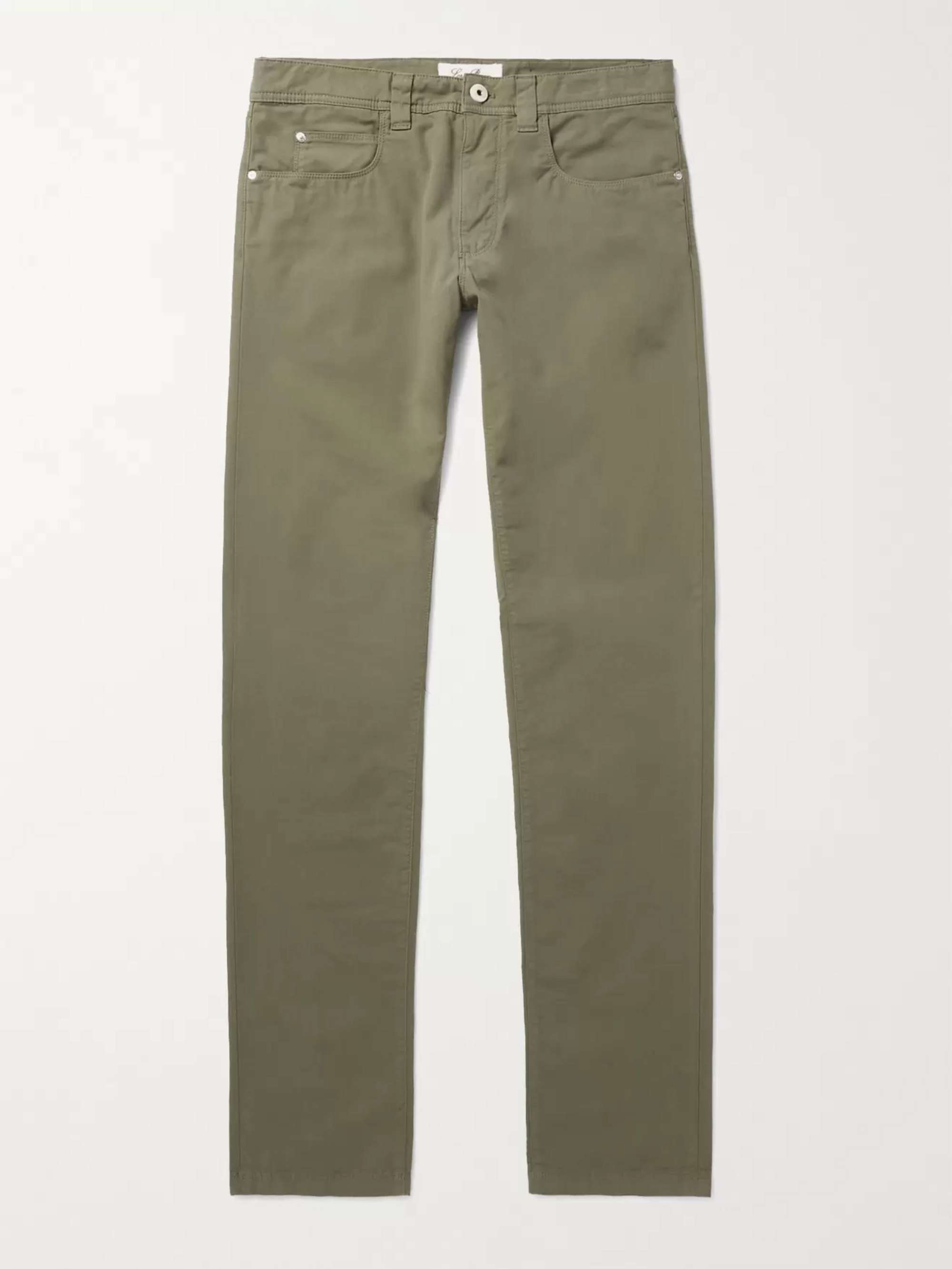 LORO PIANA Slim-Fit Stretch-Cotton Trousers | MR PORTER