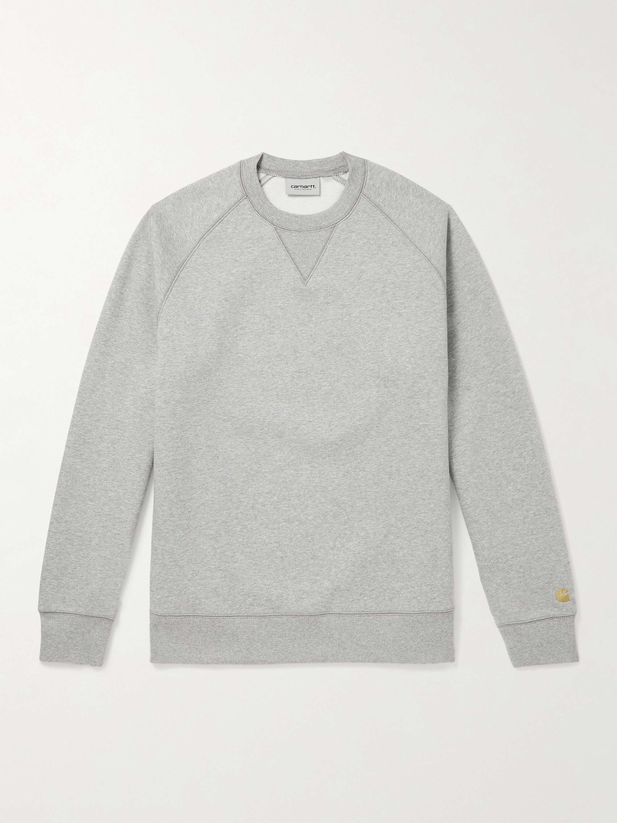 CARHARTT WIP Chase Logo-Embroidered Cotton-Blend Jersey Sweatshirt | MR  PORTER