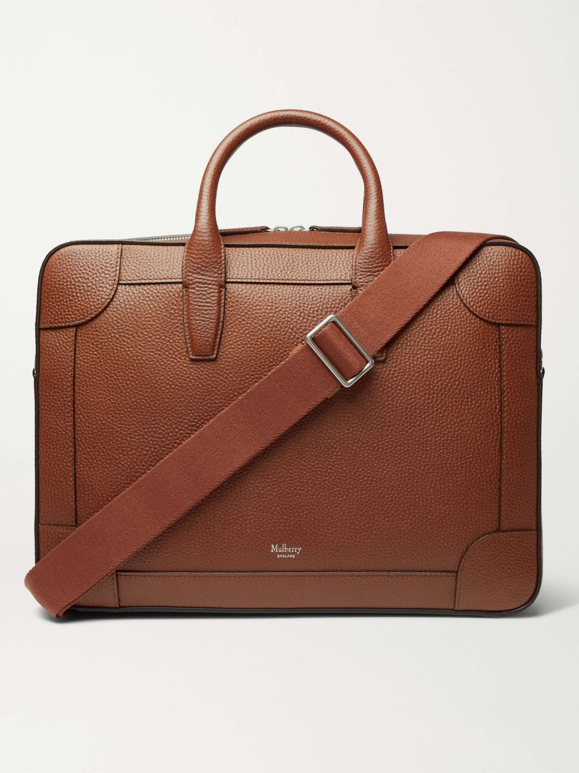 MULBERRY Belgrave Full-Grain Leather Briefcase for Men | MR PORTER