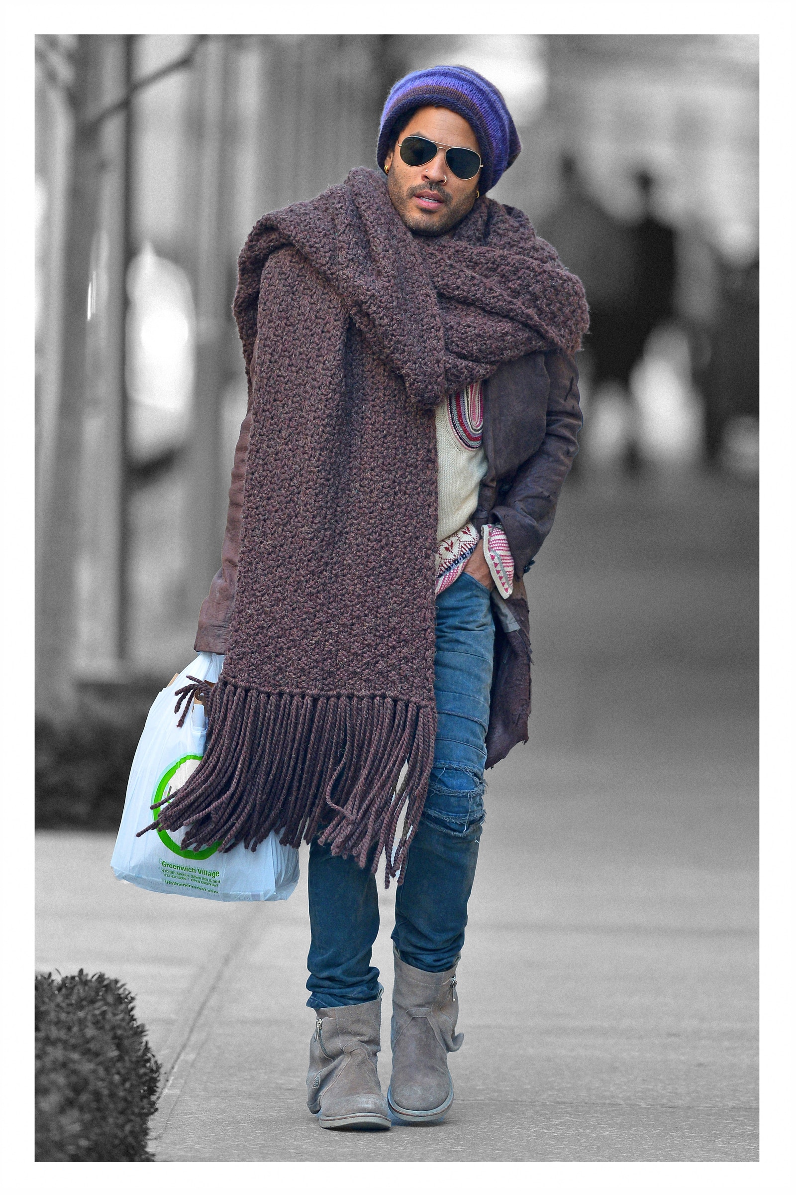 One Memorable Look: The Scarf Mr Lenny Kravitz “Cannot Escape” | The  Journal | MR PORTER