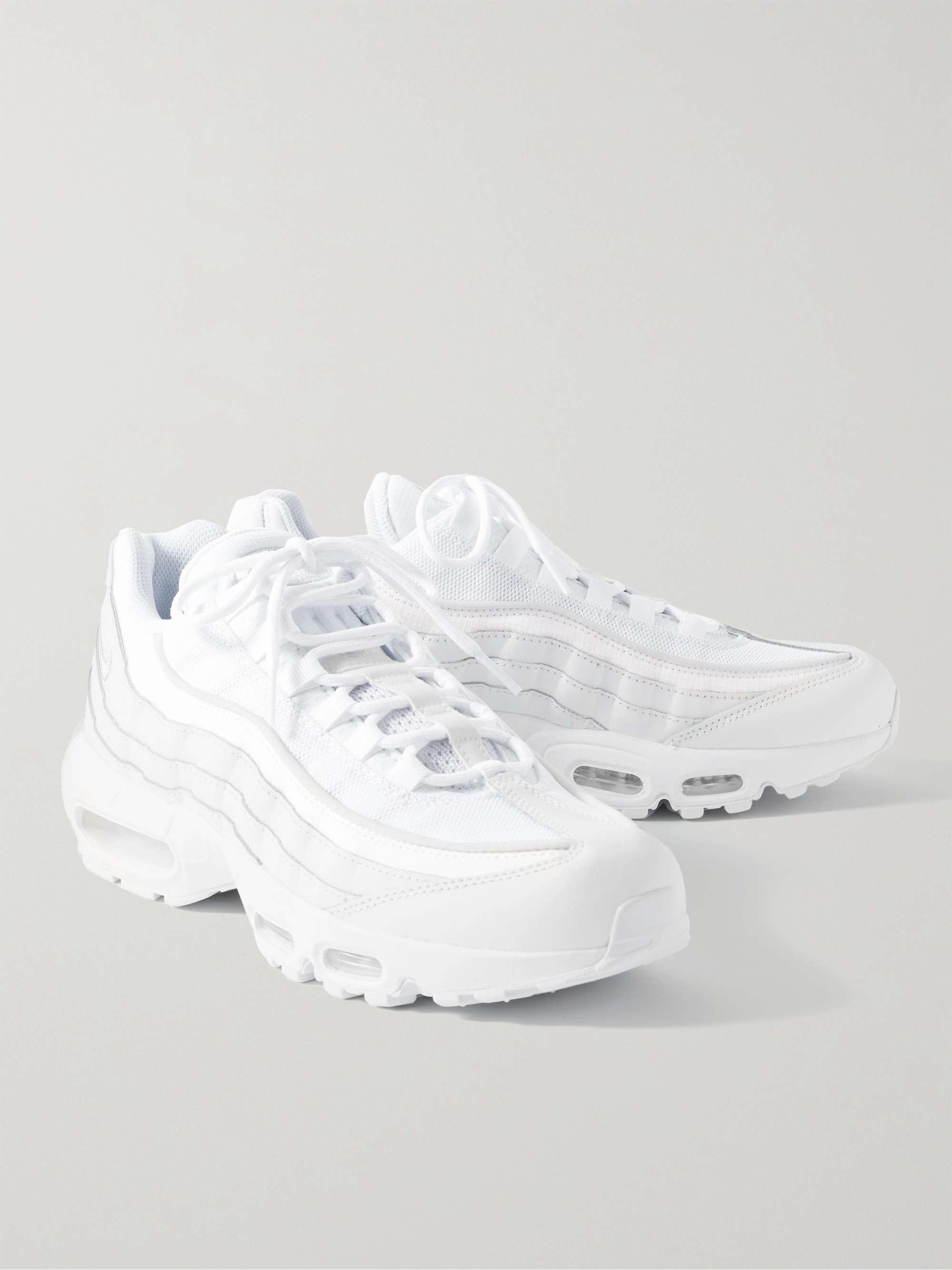 NIKE Air Max 95 Essential Leather and Suede-Trimmed Mesh Sneakers for Men |  MR PORTER