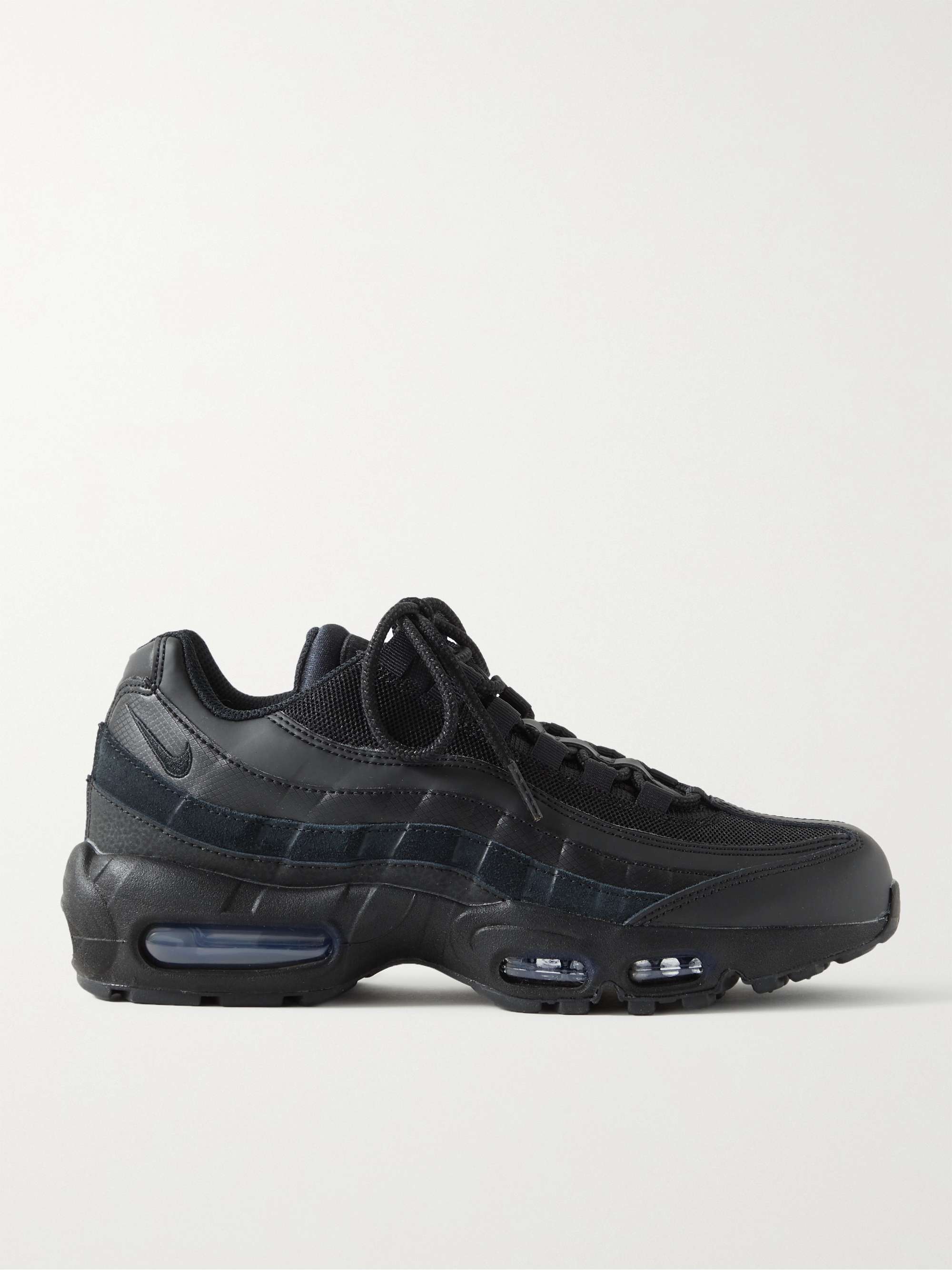 NIKE Air Max 95 Essential Leather- and Suede-Trimmed Mesh Sneakers for Men  | MR PORTER