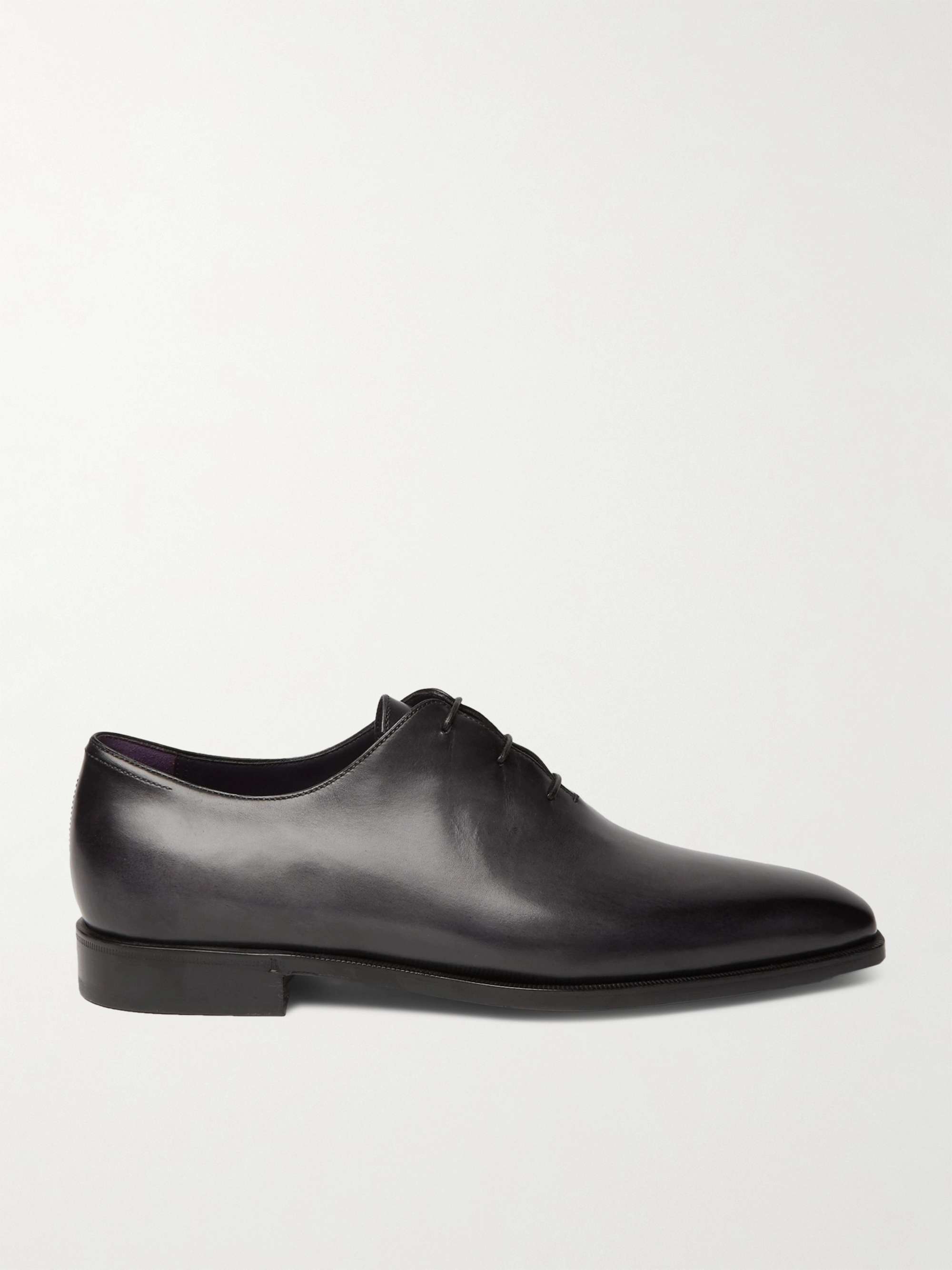 Berluti Leather Oxford Shoes - Men - Black Oxford Shoes - UK 7.5
