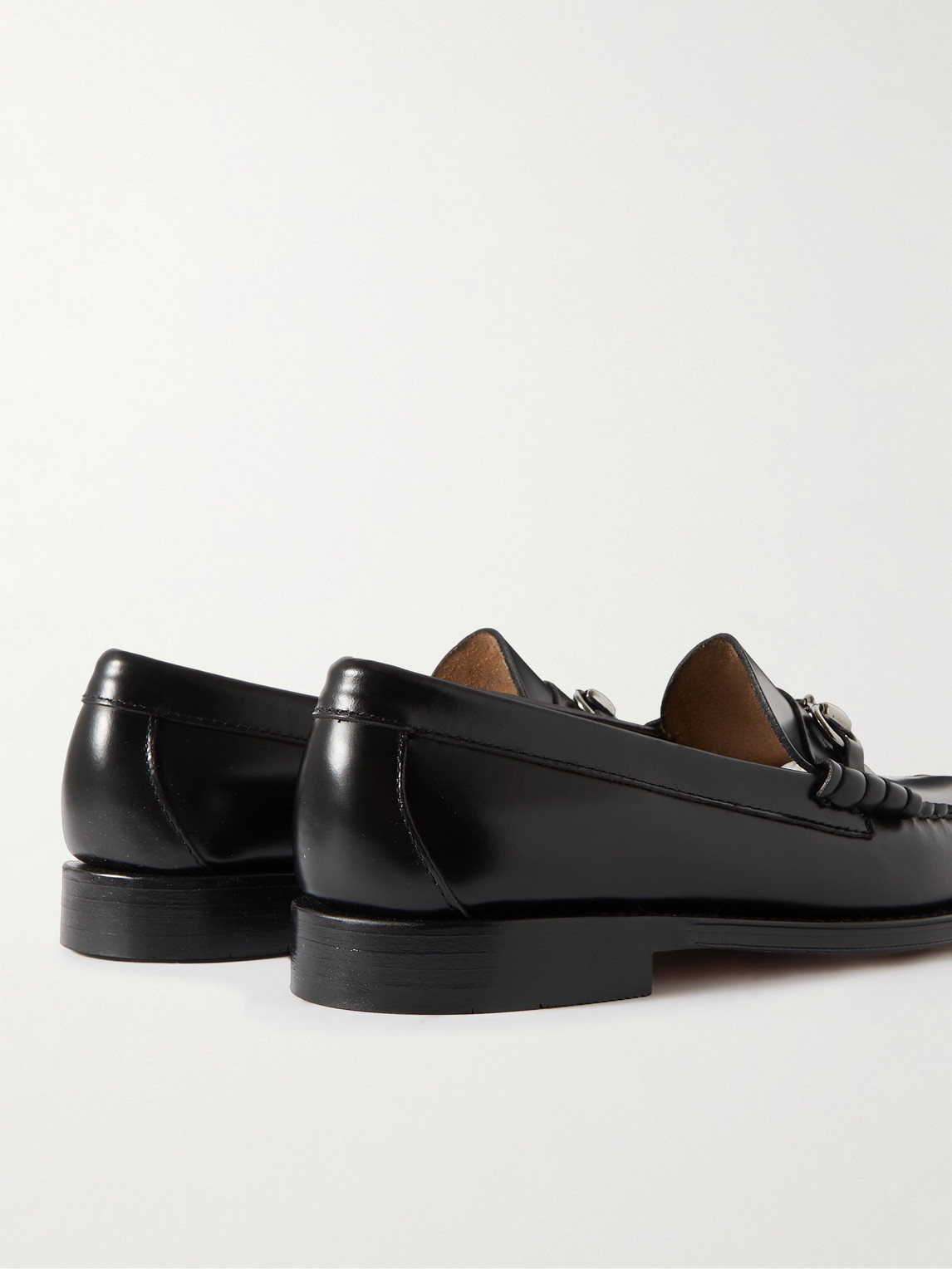 Shop G.h. Bass & Co. Weejuns Heritage Lincoln Horsebit Leather Penny Loafers In Black