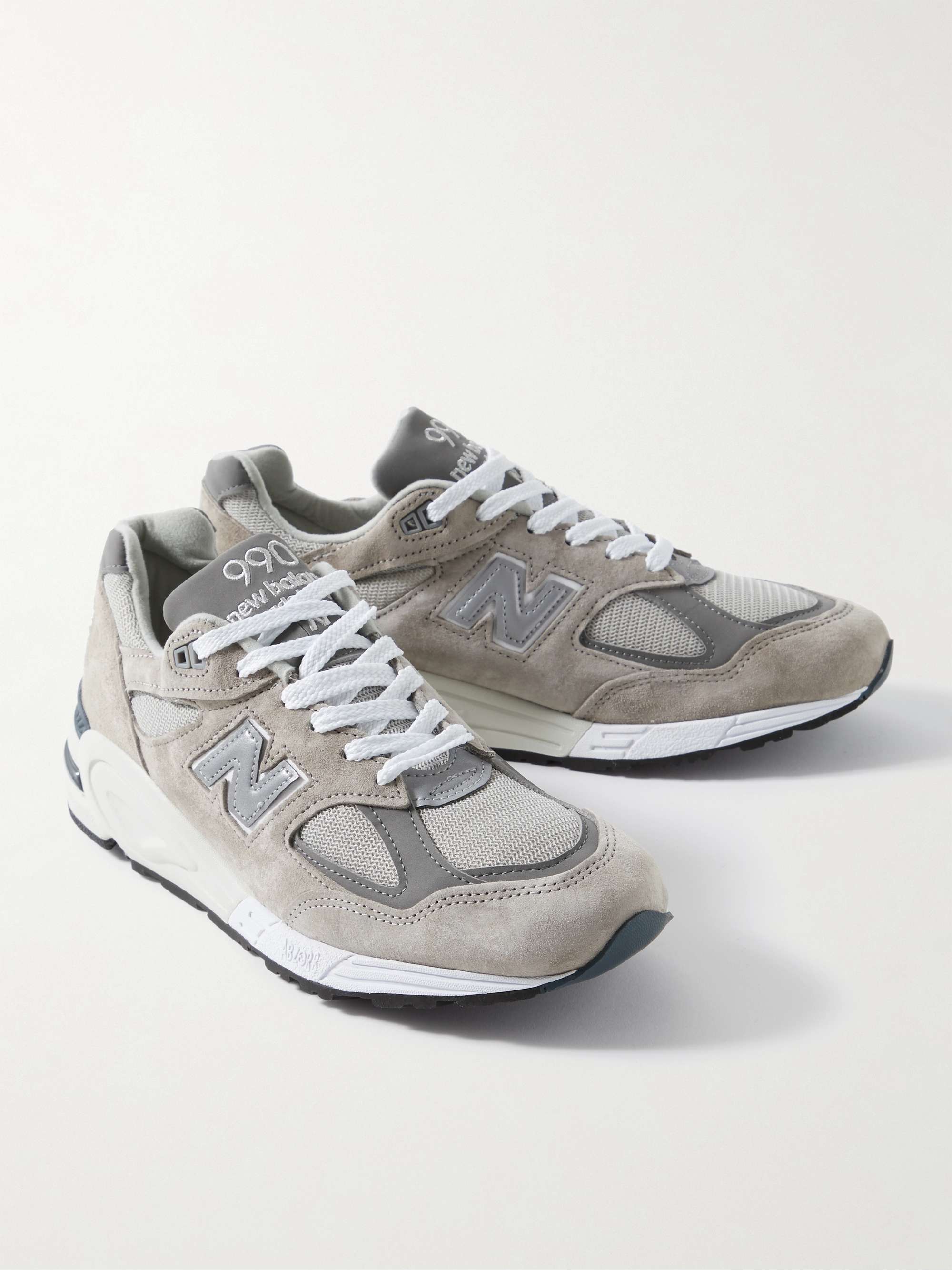 NEW BALANCE M990v2 Suede and Mesh Sneakers | MR PORTER