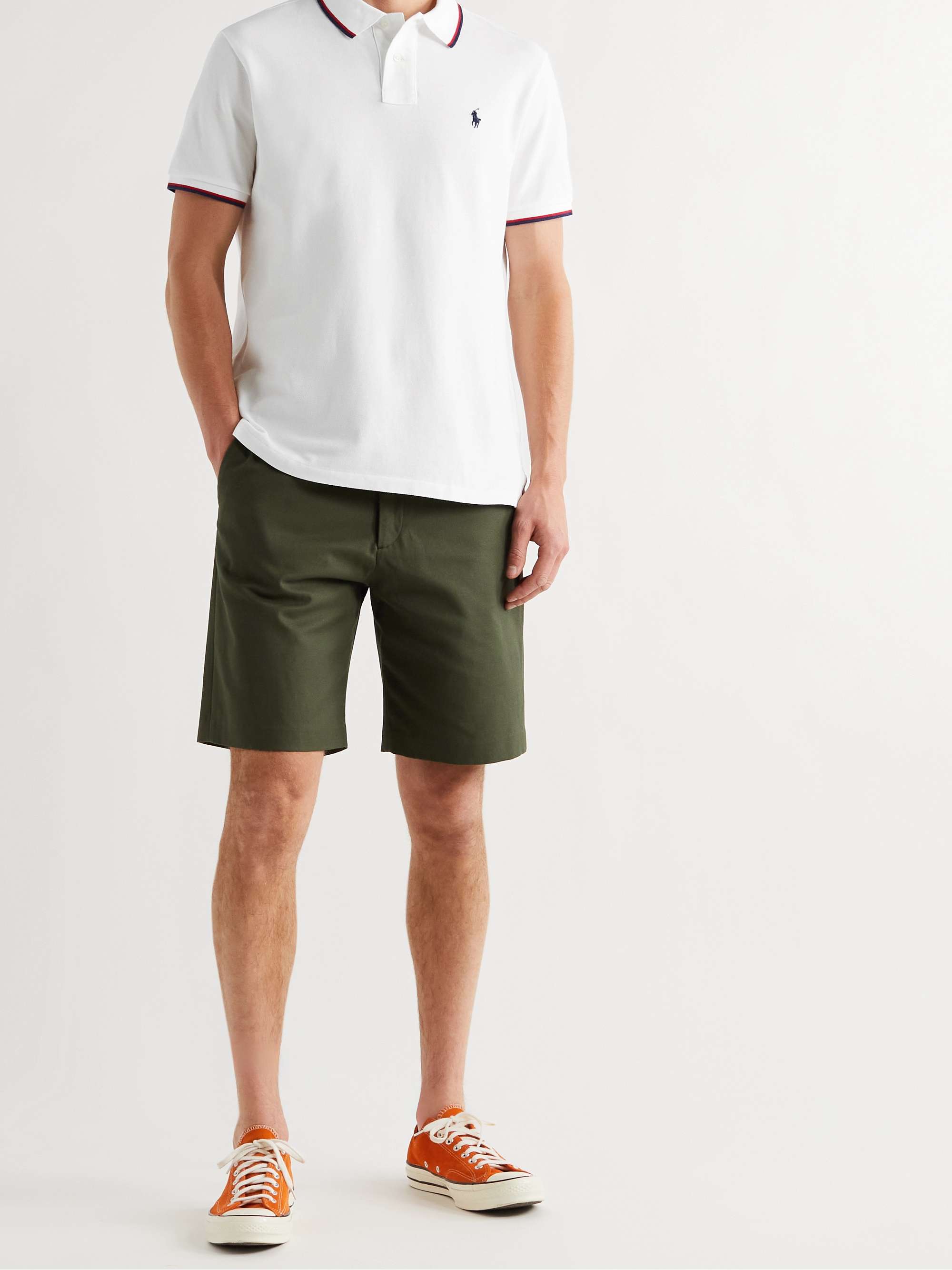 POLO RALPH LAUREN Slim-Fit Contrast-Tipped Cotton-Piqué Polo Shirt | MR  PORTER