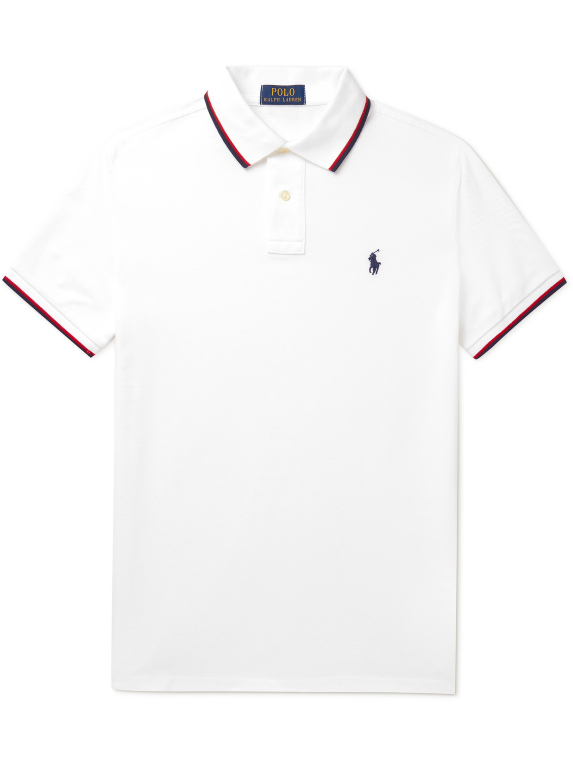 Polo Ralph Lauren - Slim-Fit Contrast-Tipped Cotton-Piqué Polo Shirt - Men  - White - XXL for Men