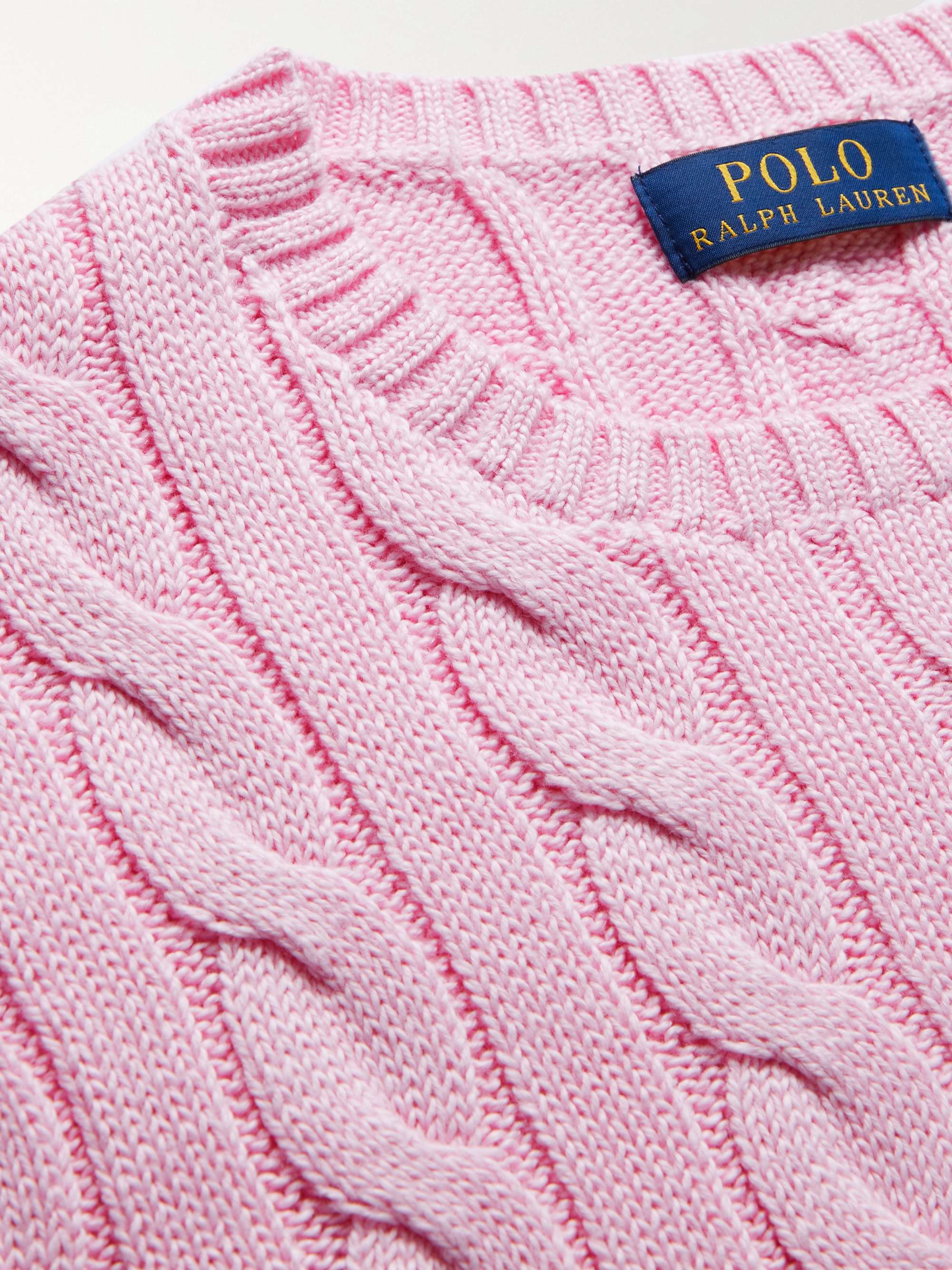 POLO RALPH LAUREN Cable-Knit Cotton Sweater | MR PORTER